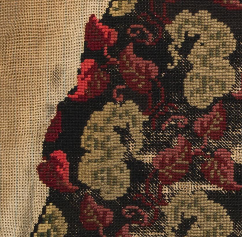 1969.0831.001 Chair seat cover, detail 4