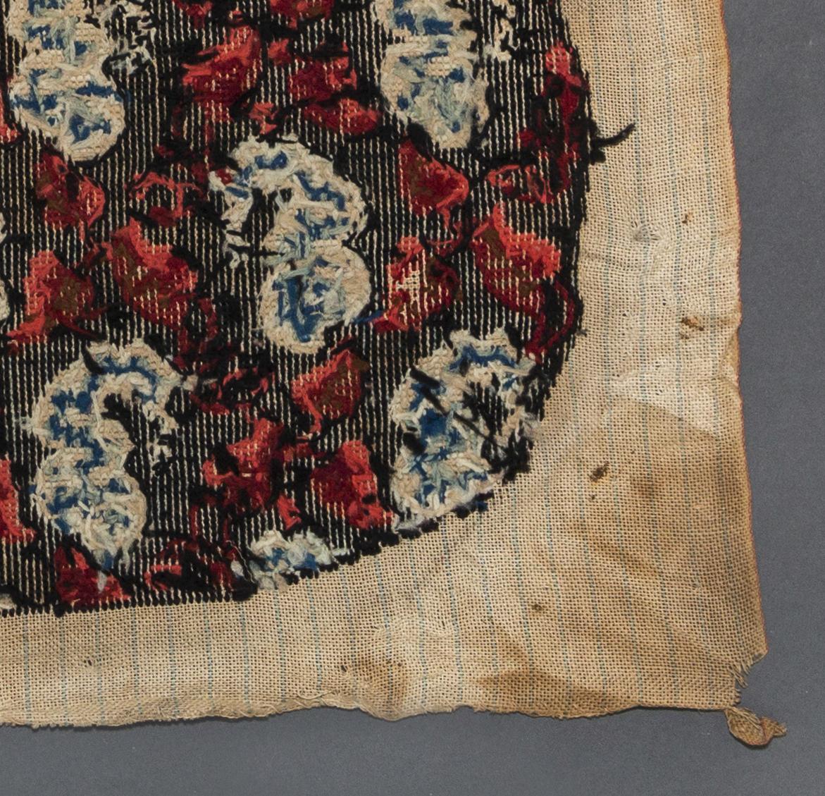 1969.0831.002 Chair seat cover, reverse, detail 2