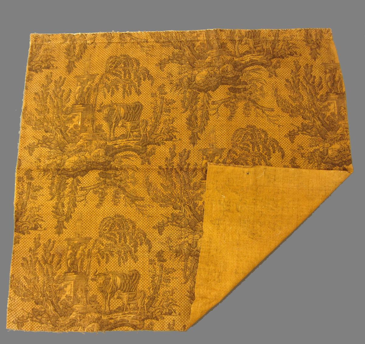 1957.0027.003.001 Textile, printed folded corner