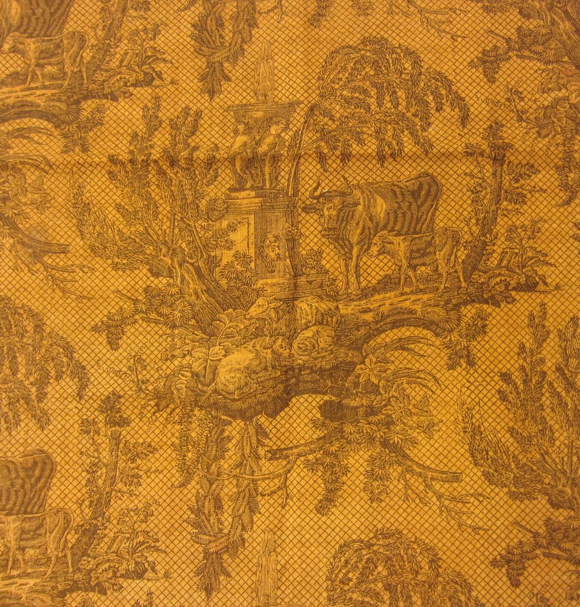 1957.0027.003.001 Textile, printed partial design repeat