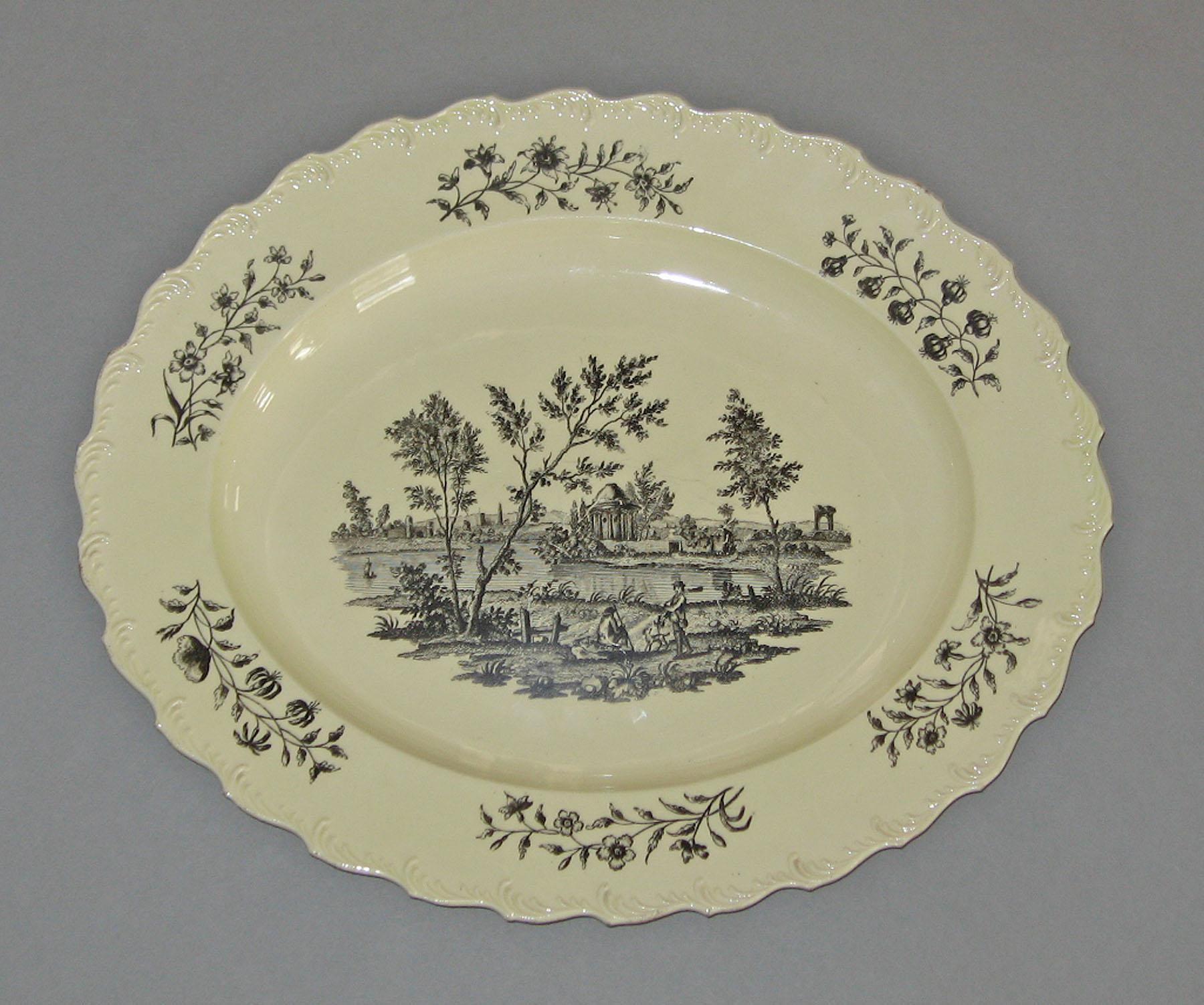 1969.0936.015 Creamware plate