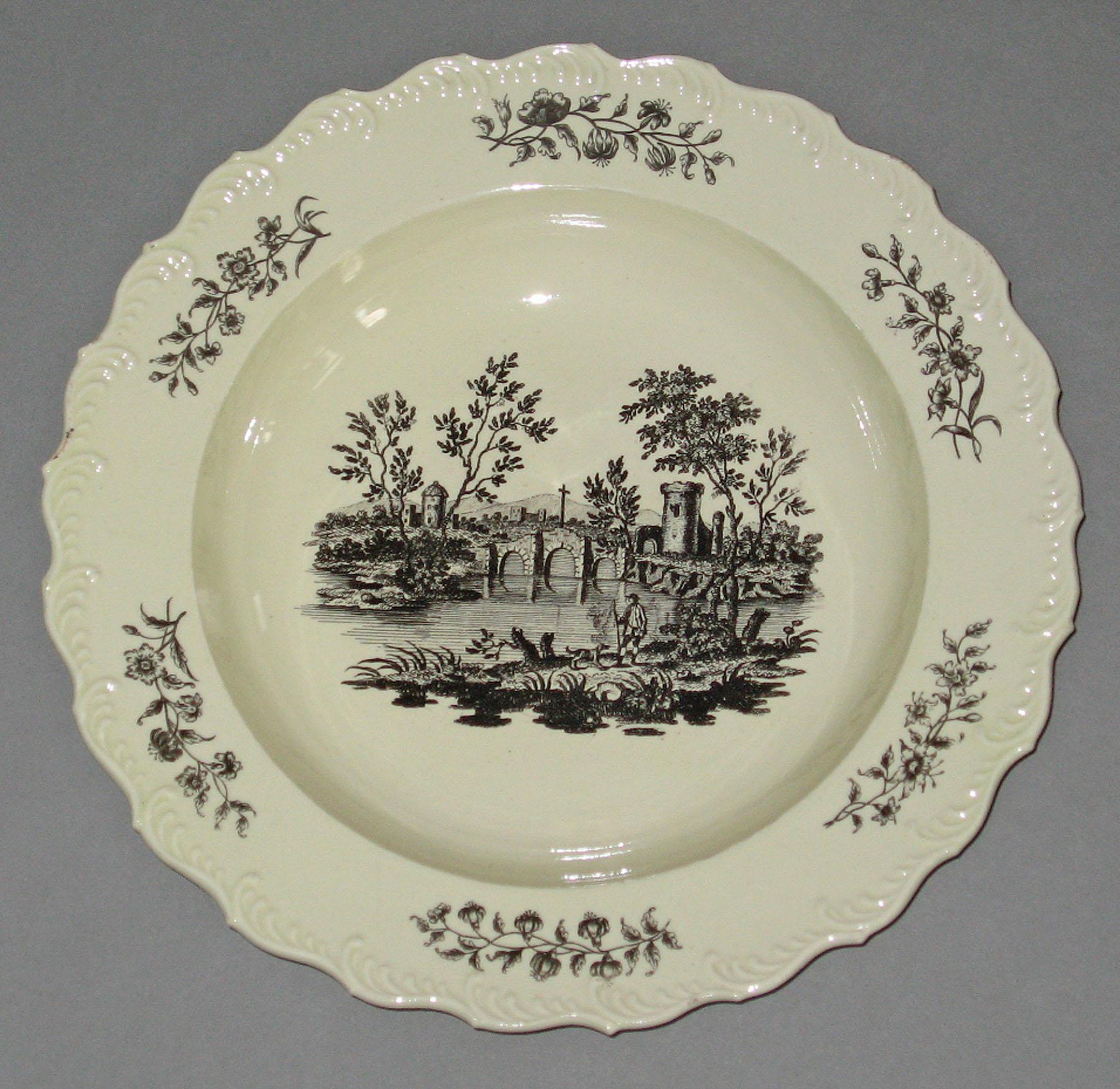 1969.0936.022 Creamware soup plate