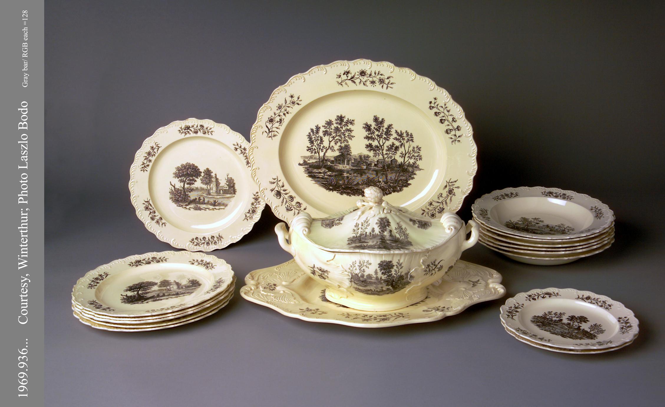 1969.0936.001-.074 Creamware dinner service
