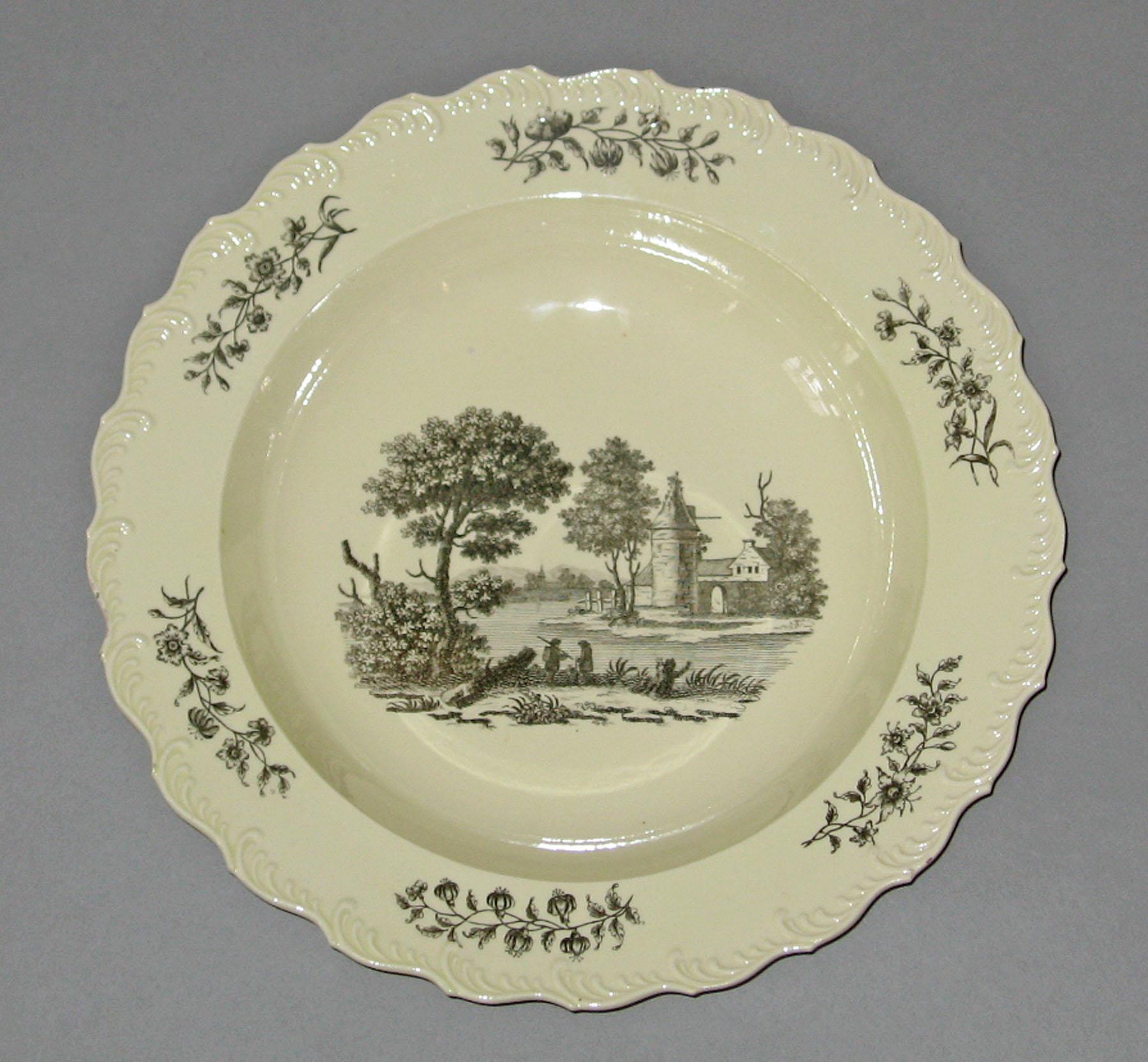 1969.0936.027 Creamware soup plate