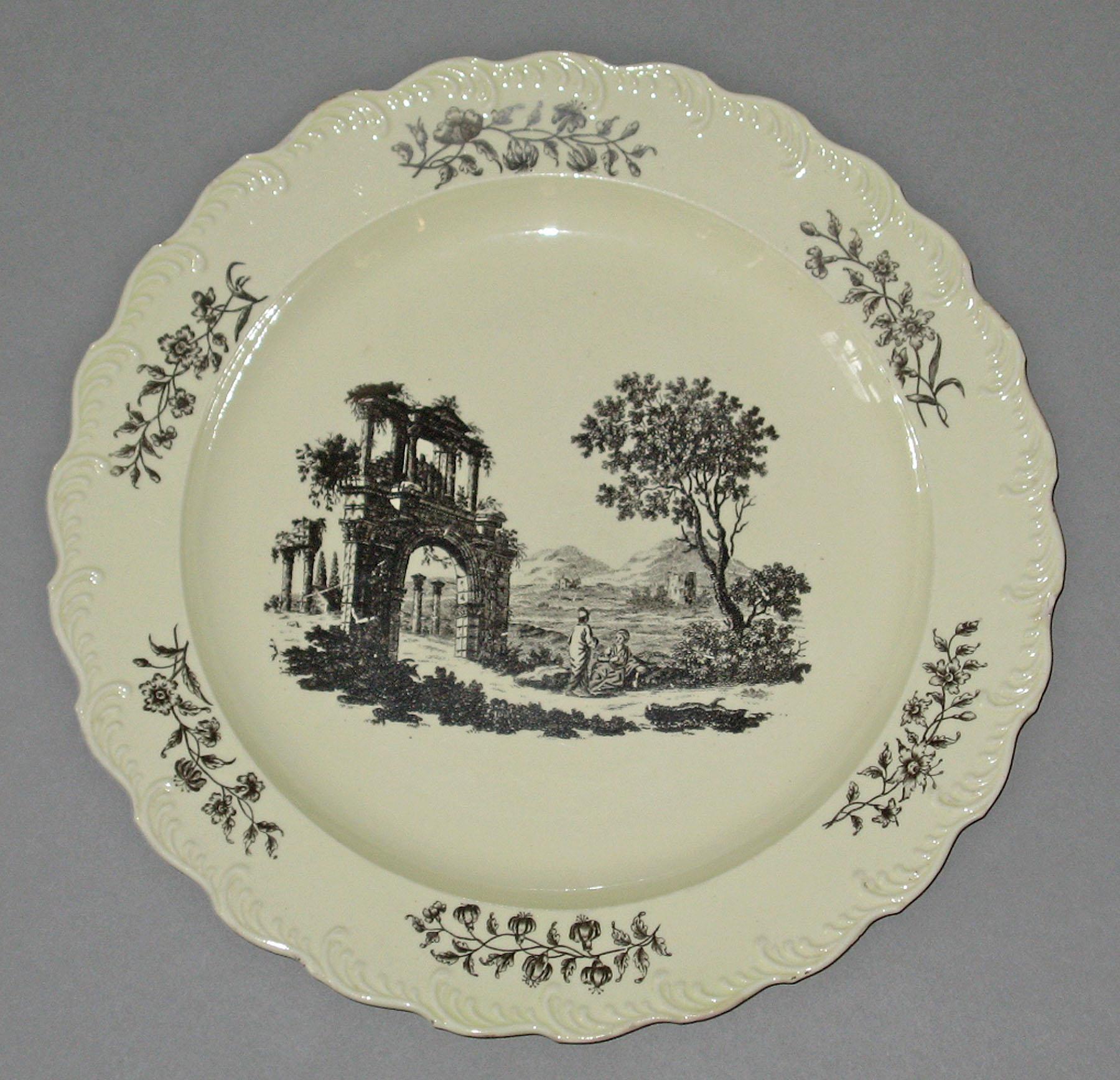 1969.0936.046 Creamware plate