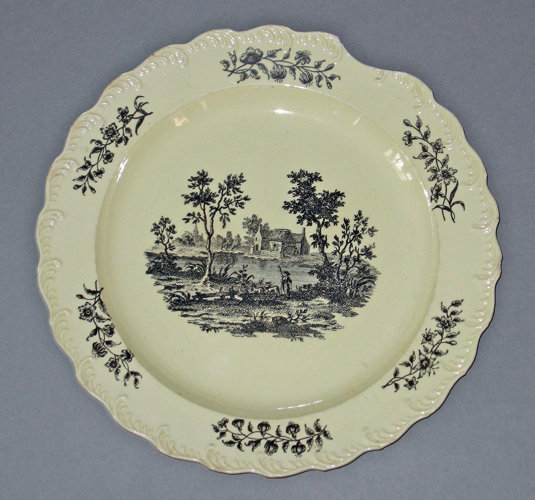 1969.0936.054 Creamware plate