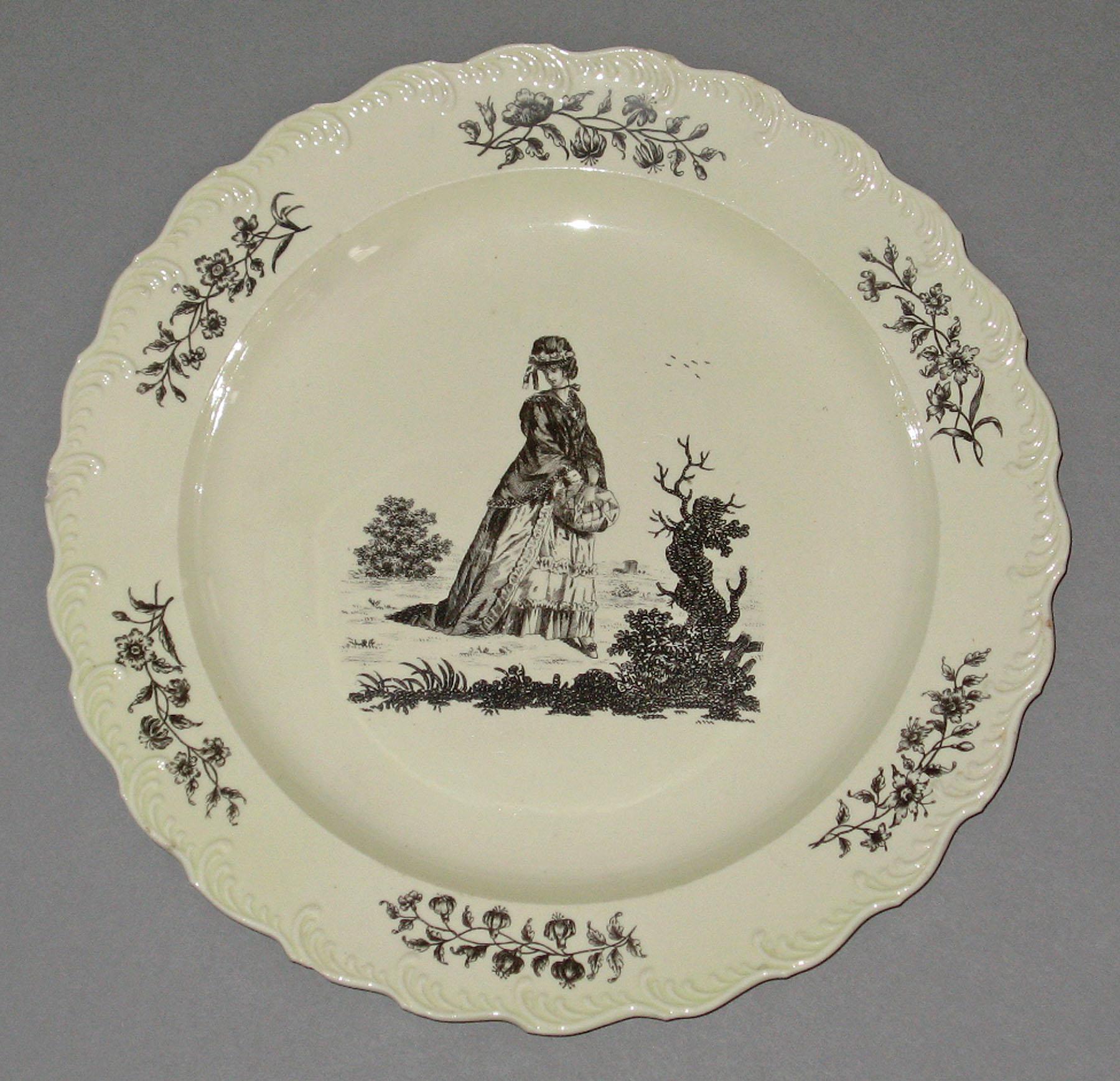1969.0936.058 Creamware plate