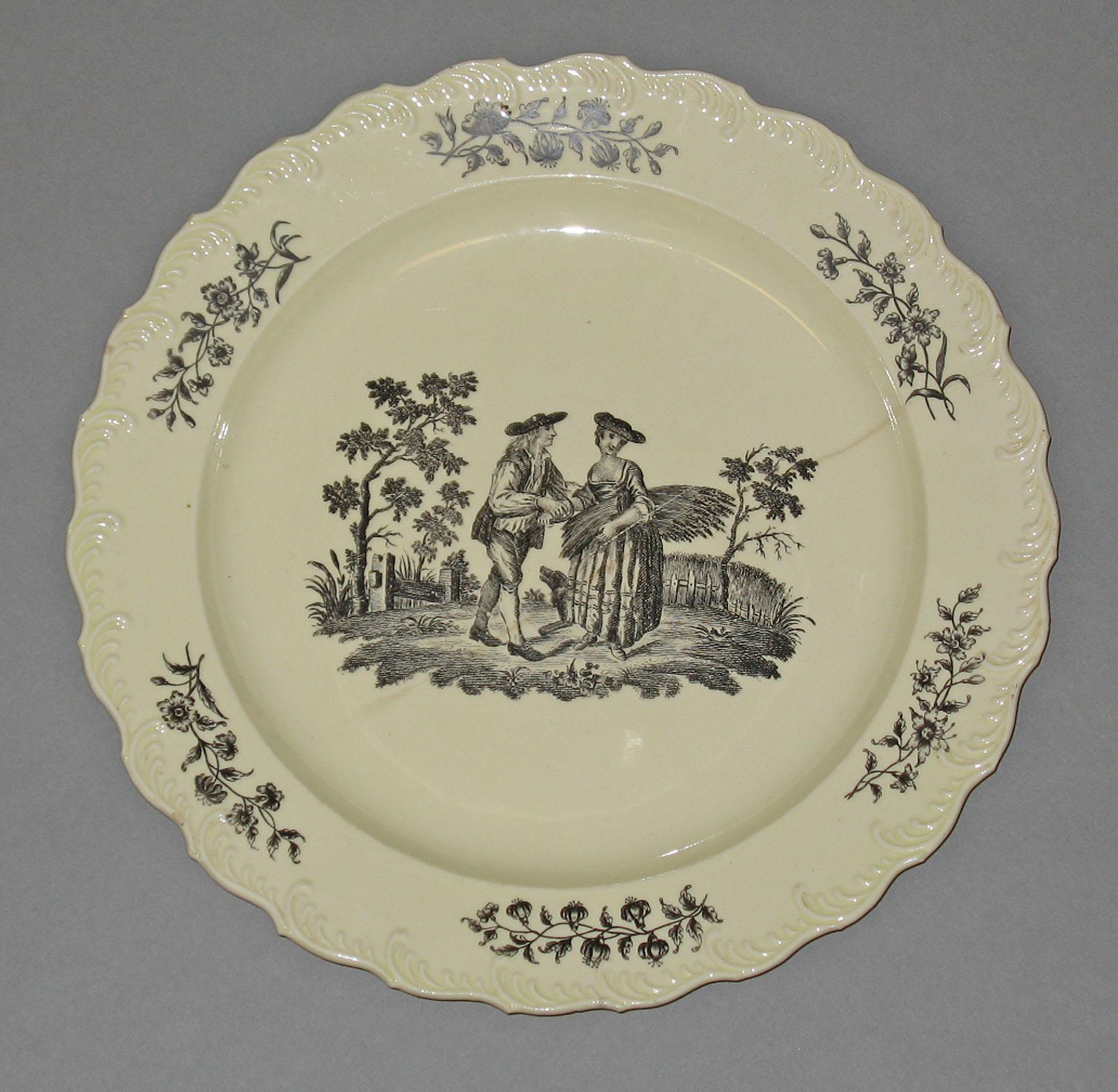 1969.0936.059 Creamware plate