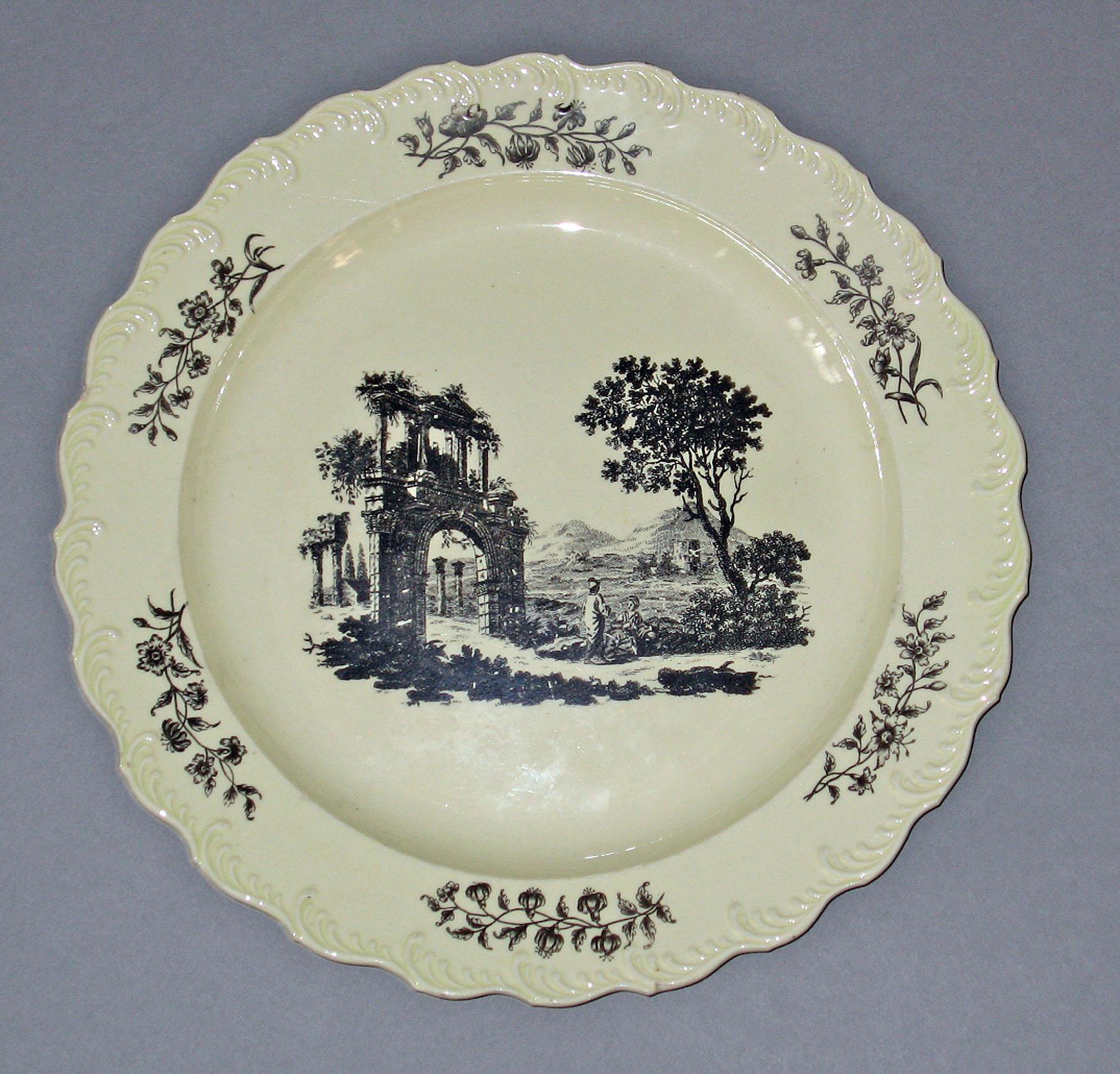1969.0936.070 Creamware plate