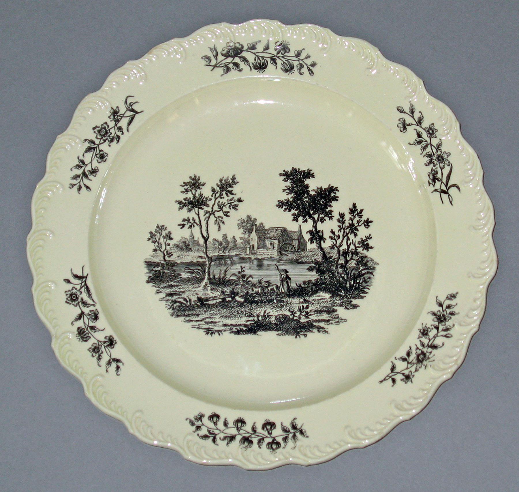 1969.0936.074 Creamware plate