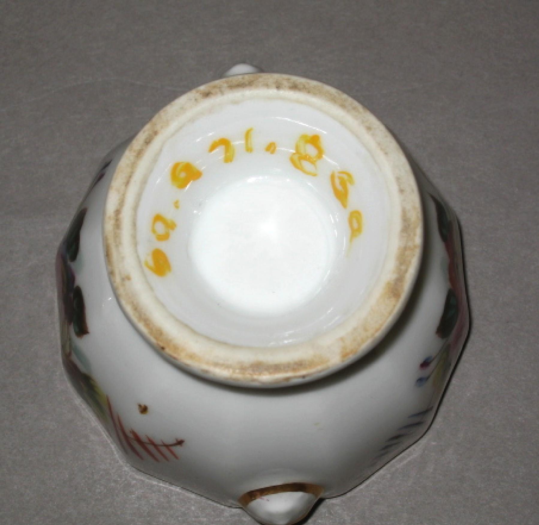 1969.0971.086 A, B French porcelain custard cup (underside)