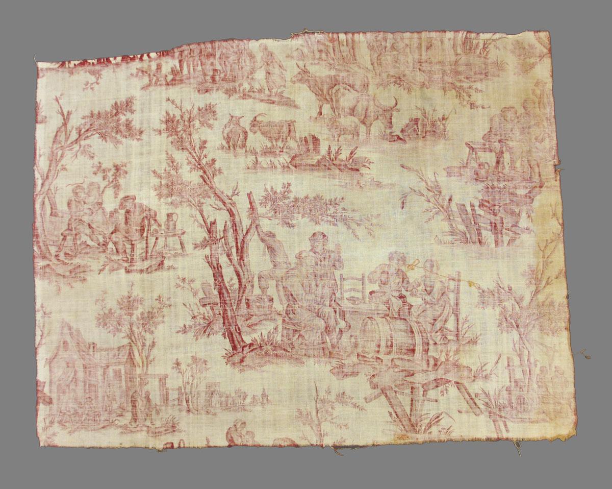 1957.0027.007 N textile, printed reverse