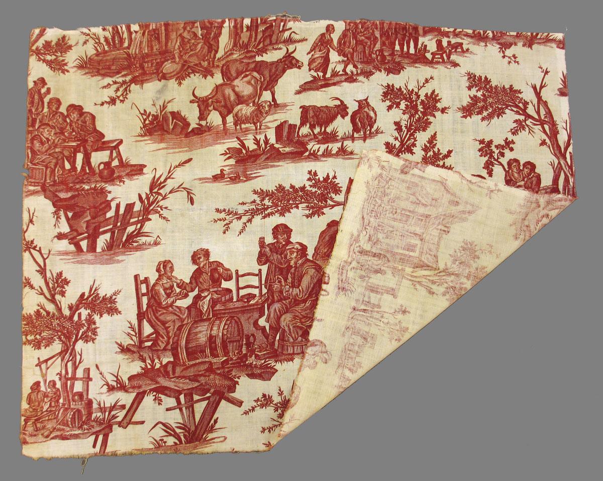 1957.0027.007 N textile, printed folded corner