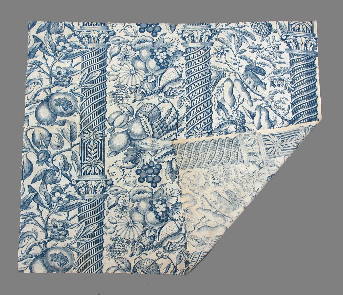 1969.1040 Textile, printed folded corner