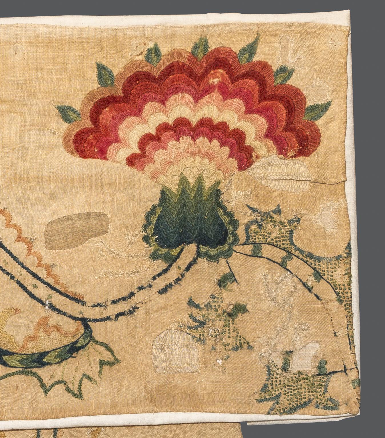 1969.1049 Textile, embroidered, detail 1