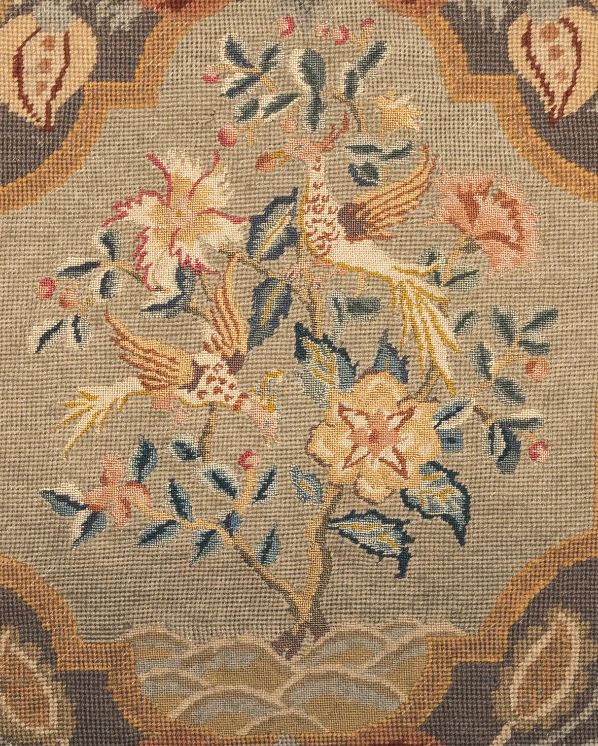 1969.1056 Chair seat cover, adjusted, detail 1