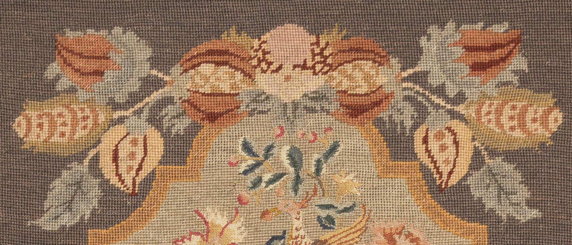 1969.1056 Chair seat cover, adjusted, detail 2