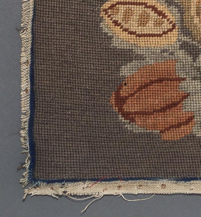 1969.1056 Chair seat cover, adjusted, detail 8
