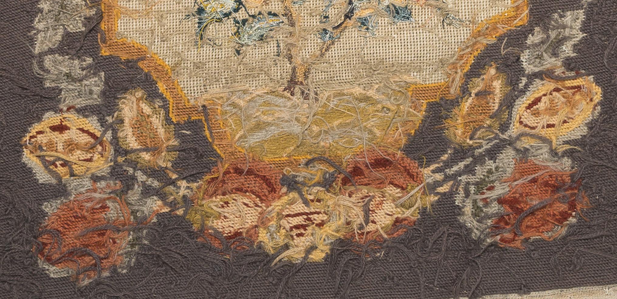 1969.1056 Chair seat cover, reverse, detail 3