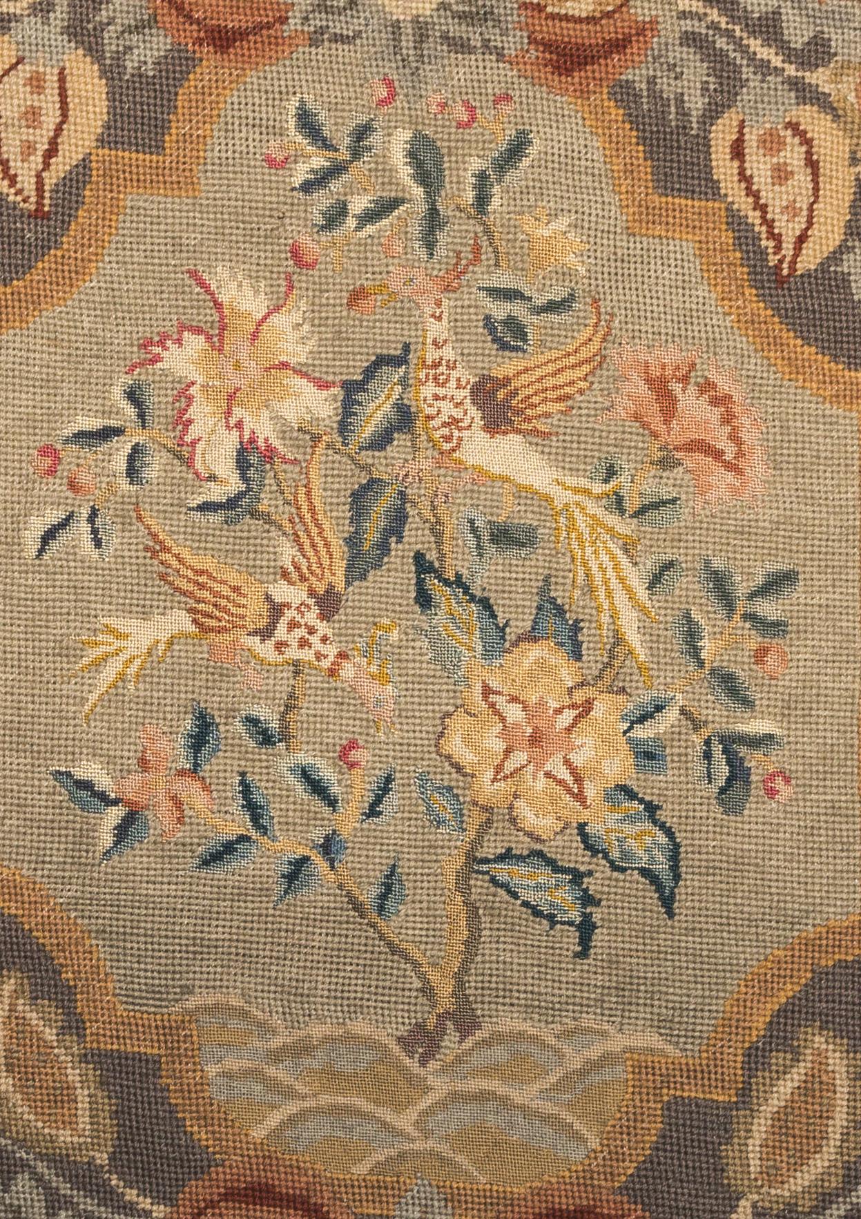 1969.1056 Chair seat cover, detail 1