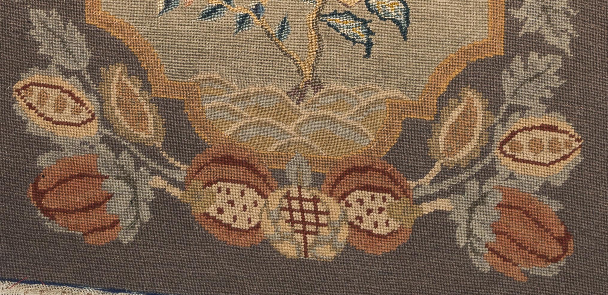 1969.1056 Chair seat cover, detail 3