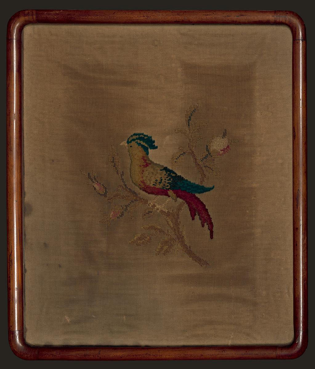 1969.1058 A, B Needlework Picture and Frame