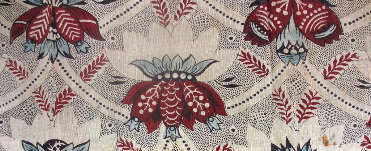 1957.0027.010 A textile, printed detail