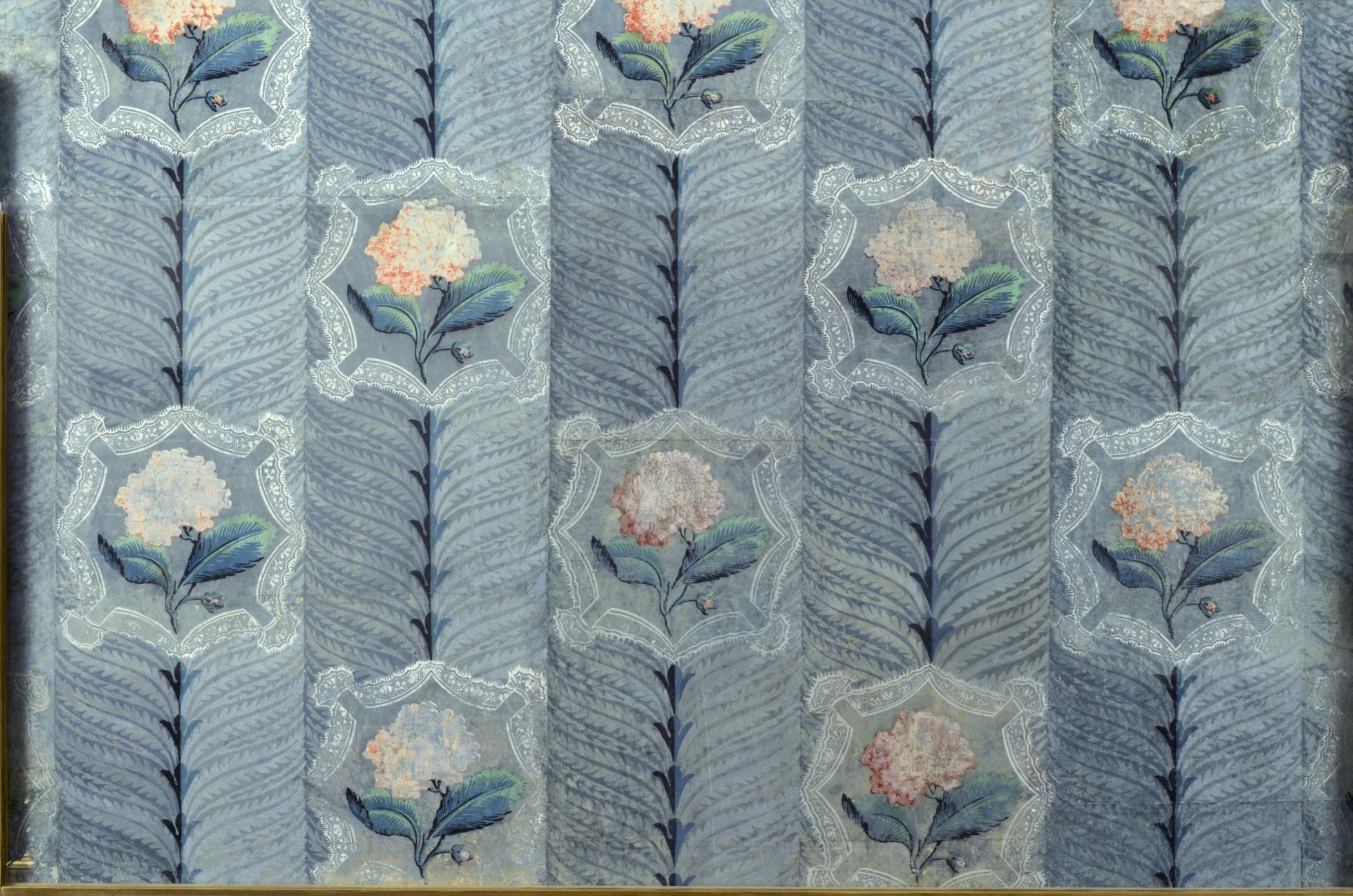 1969.1082.001 Wall covering, detail 1, Cecil Hall 2013