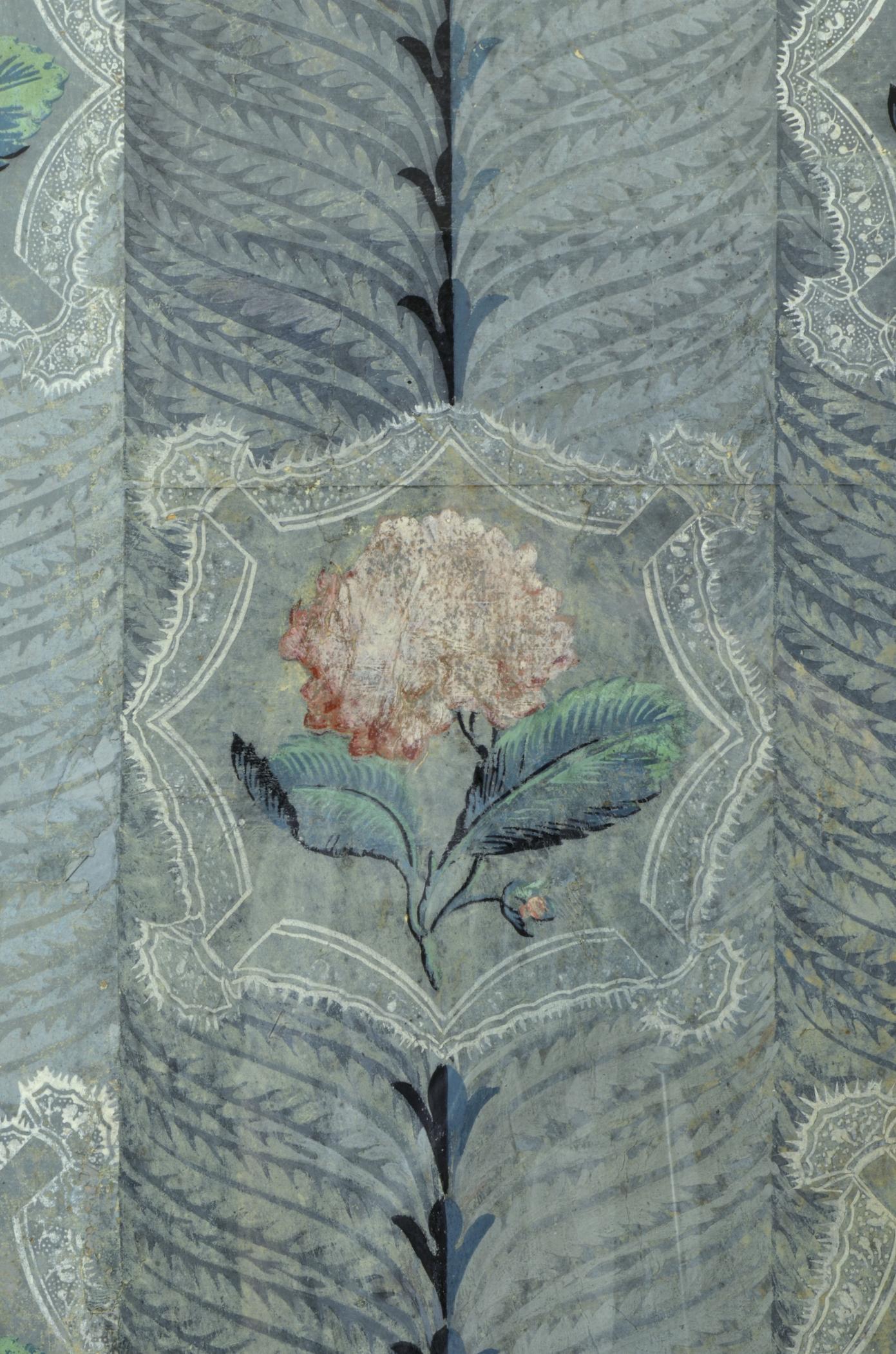 1969.1082.001 Wall covering, detail 3, Cecil Hall 2013