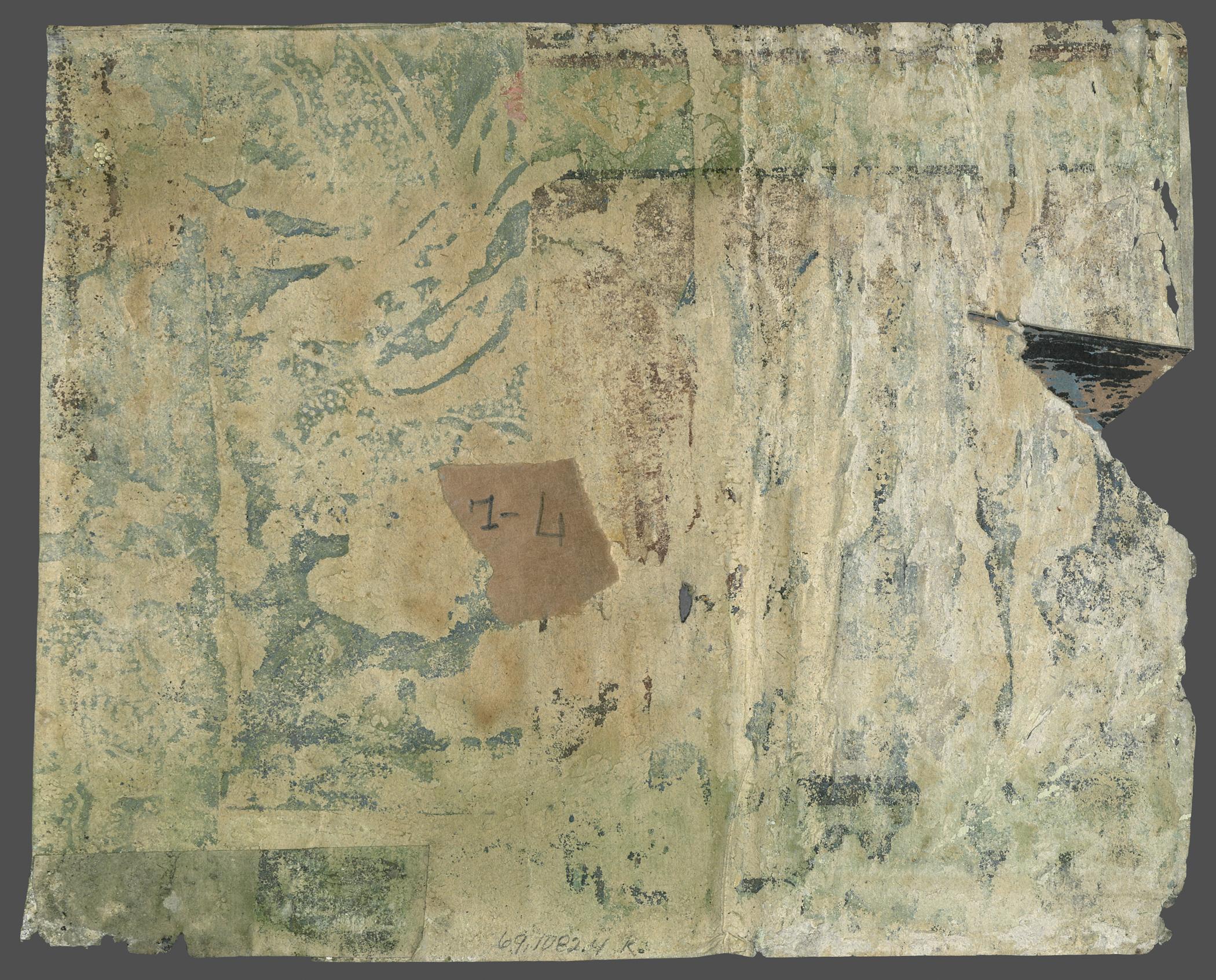 1969.1082.004 K Wall covering, view 2, reverse