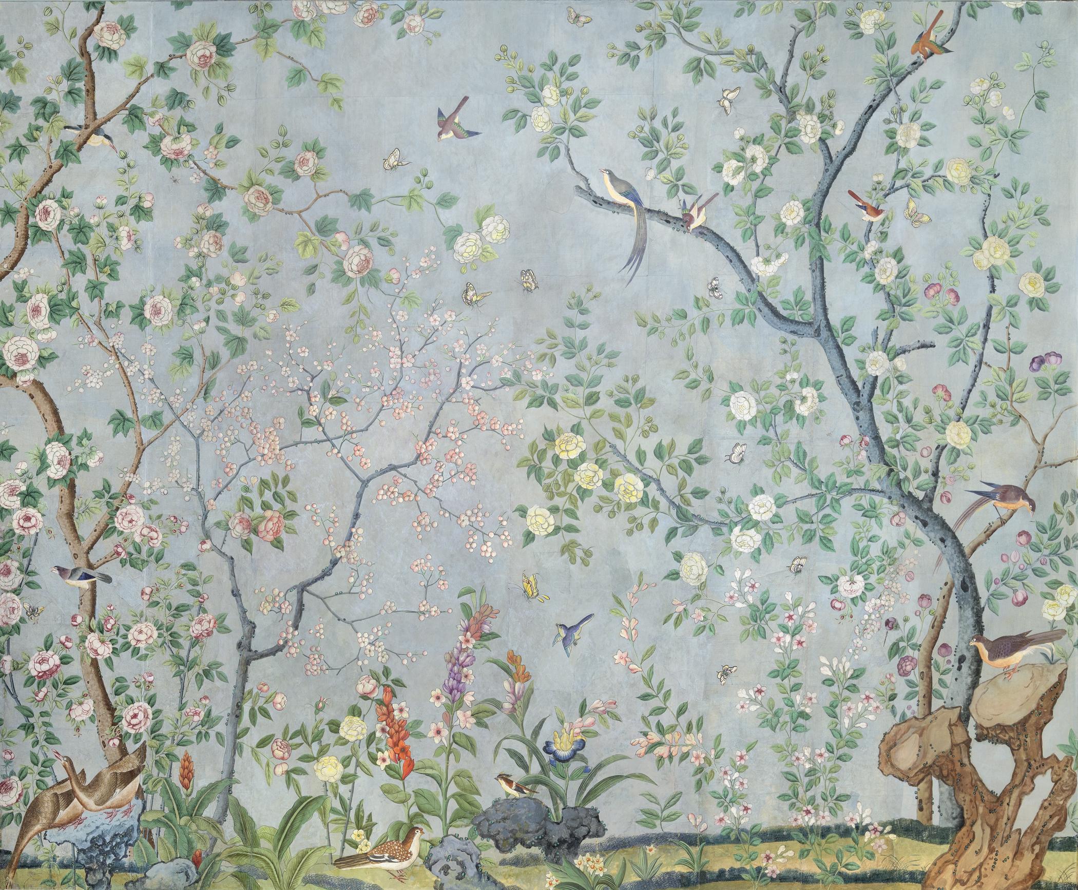 1969.1083 Wall covering, detail 1, Philadelphia Bedroom