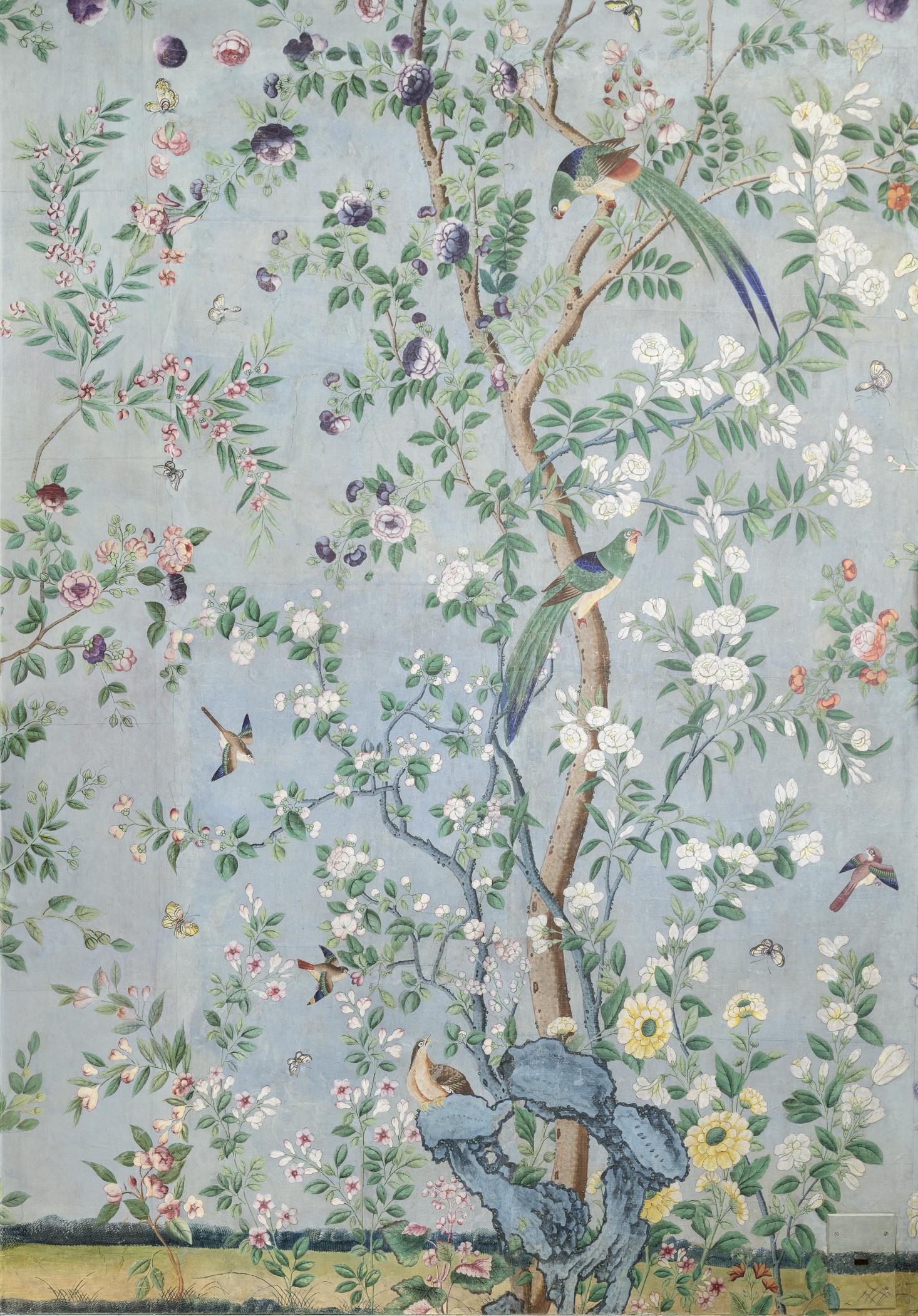 1969.1083 Wall covering, detail 2, Philadelphia Bedroom