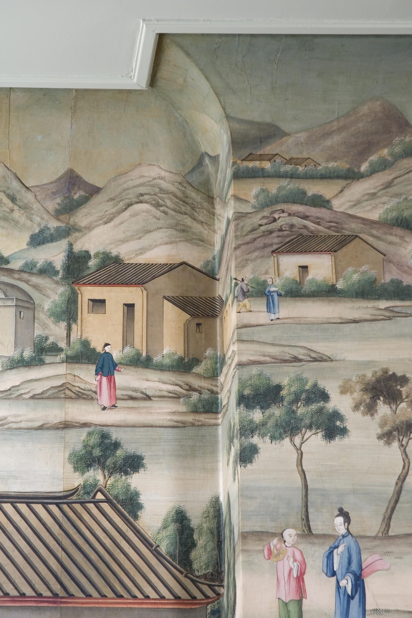 1969.1084 Wall covering, view 14, Chinese Parlor