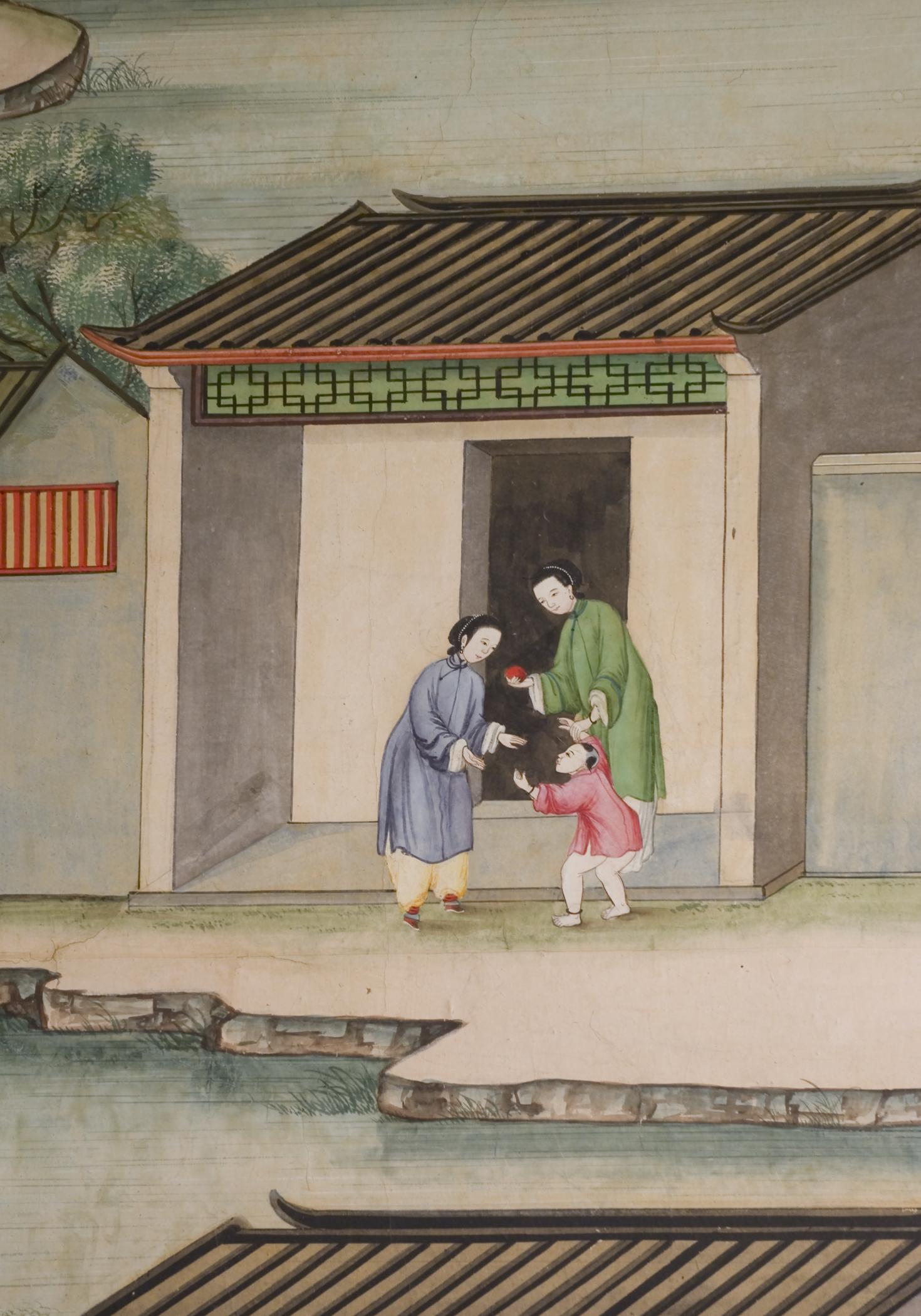 1969.1084 Wall covering, detail 4, Chinese Parlor