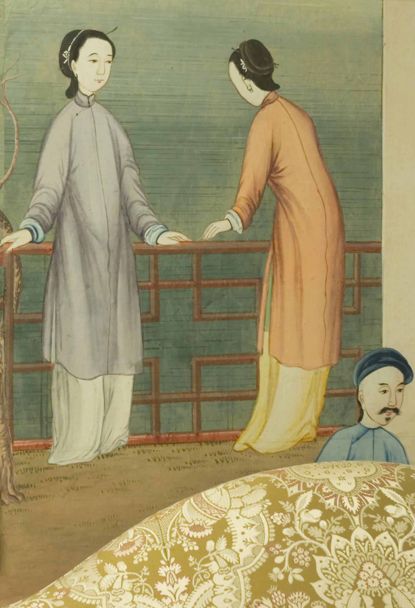 1969.1084 Wall covering, detail 5, Chinese Parlor