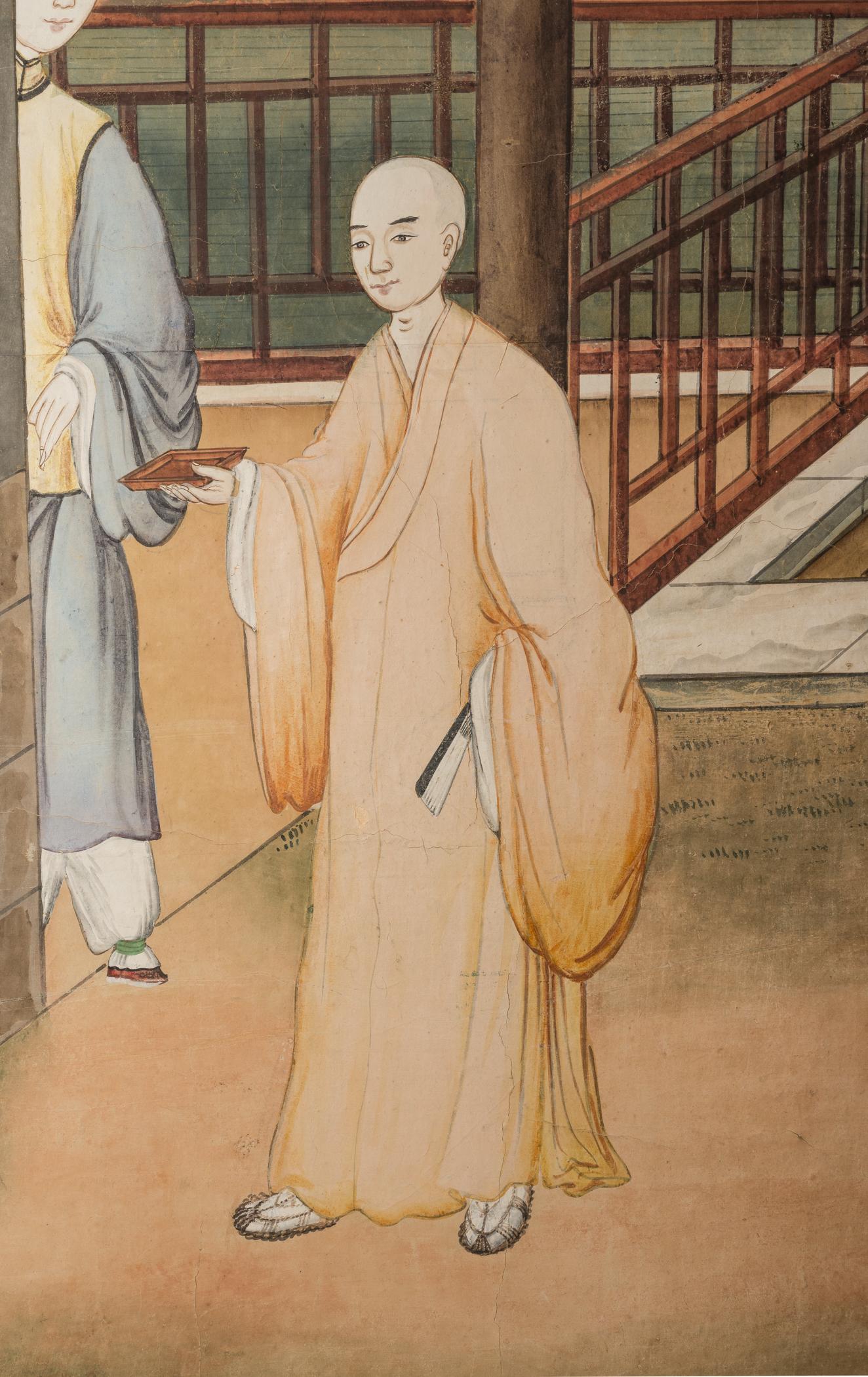 1969.1084 Wall covering, detail 16, Chinese Parlor