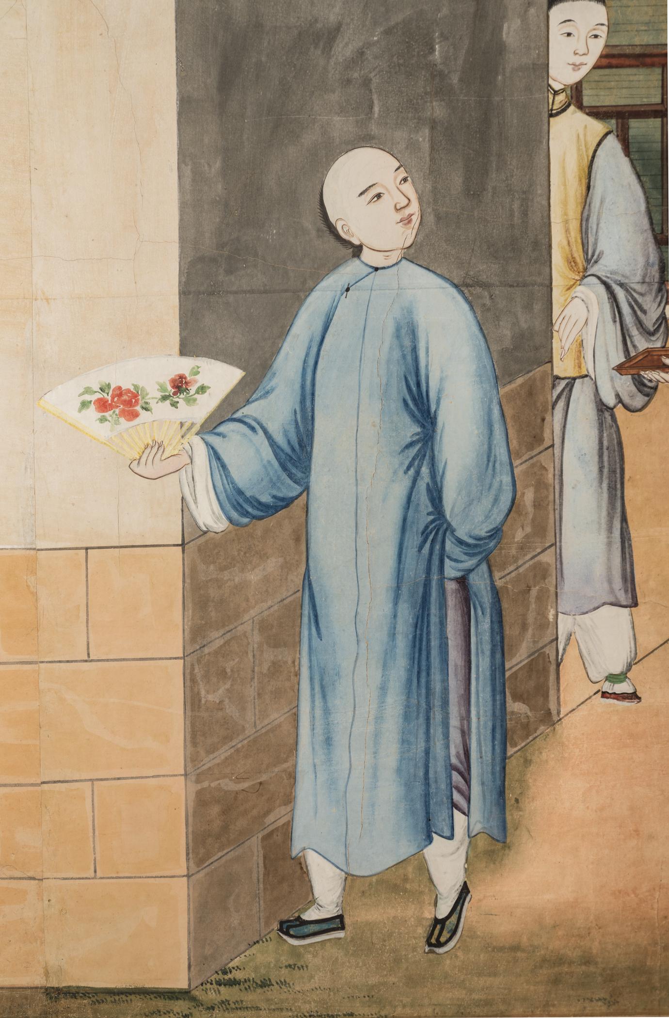 1969.1084 Wall covering, detail 17, Chinese Parlor