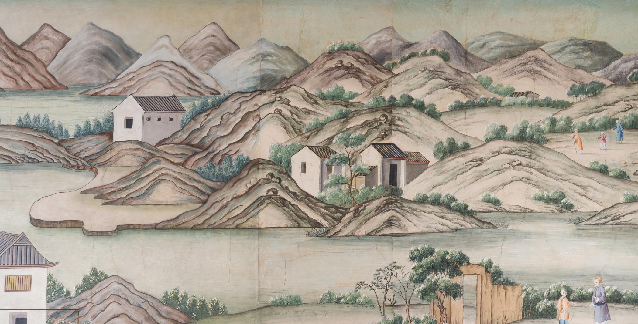 1969.1084 Wall covering, detail 19, Chinese Parlor
