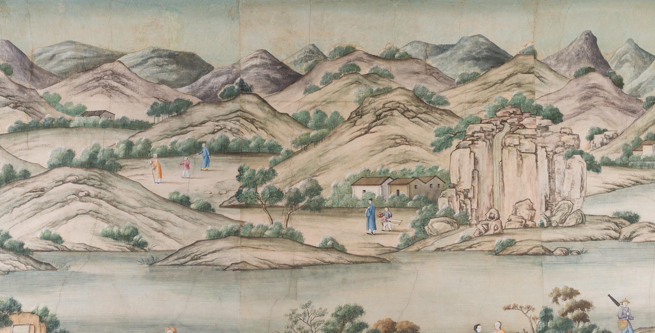 1969.1084 Wall covering, detail 20, Chinese Parlor