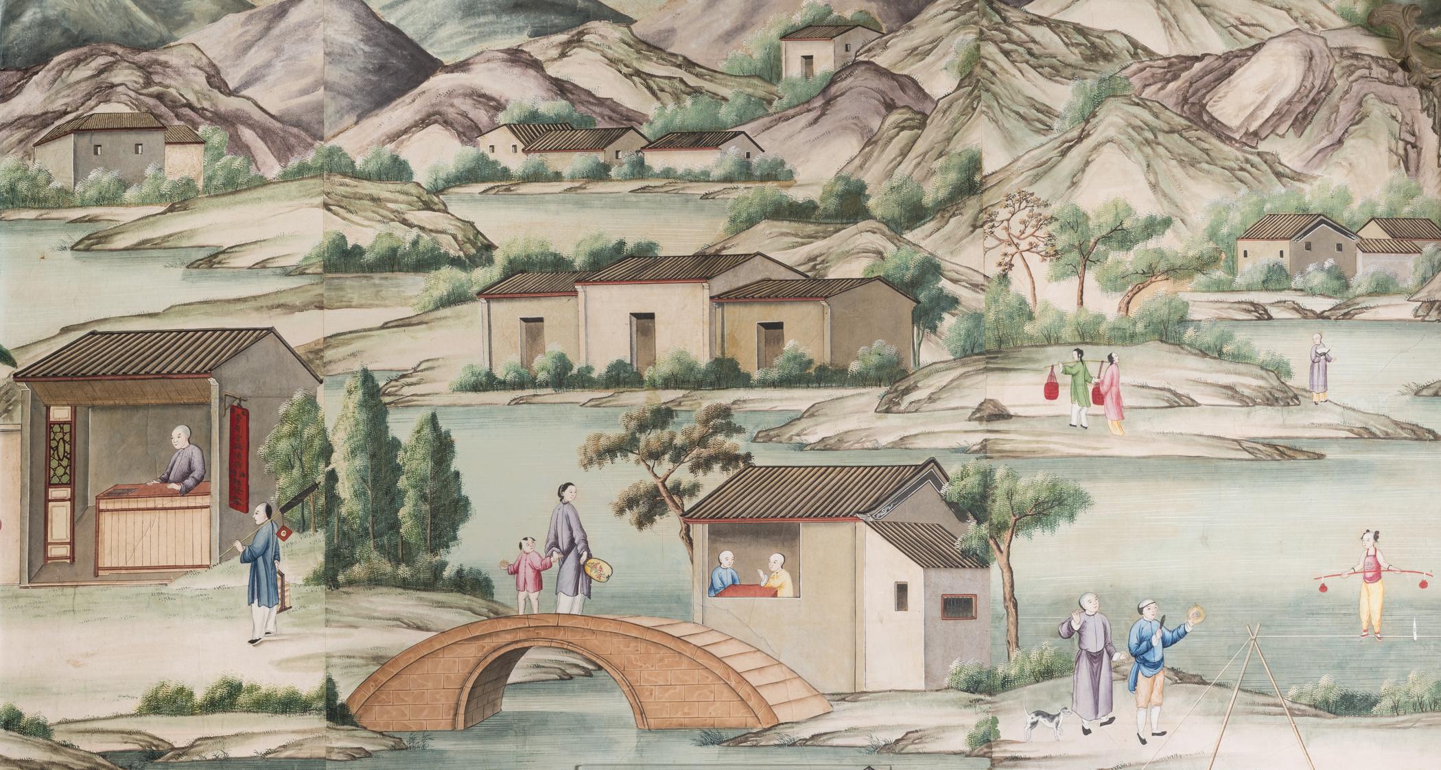 1969.1084 Wall covering, detail 23, Chinese Parlor