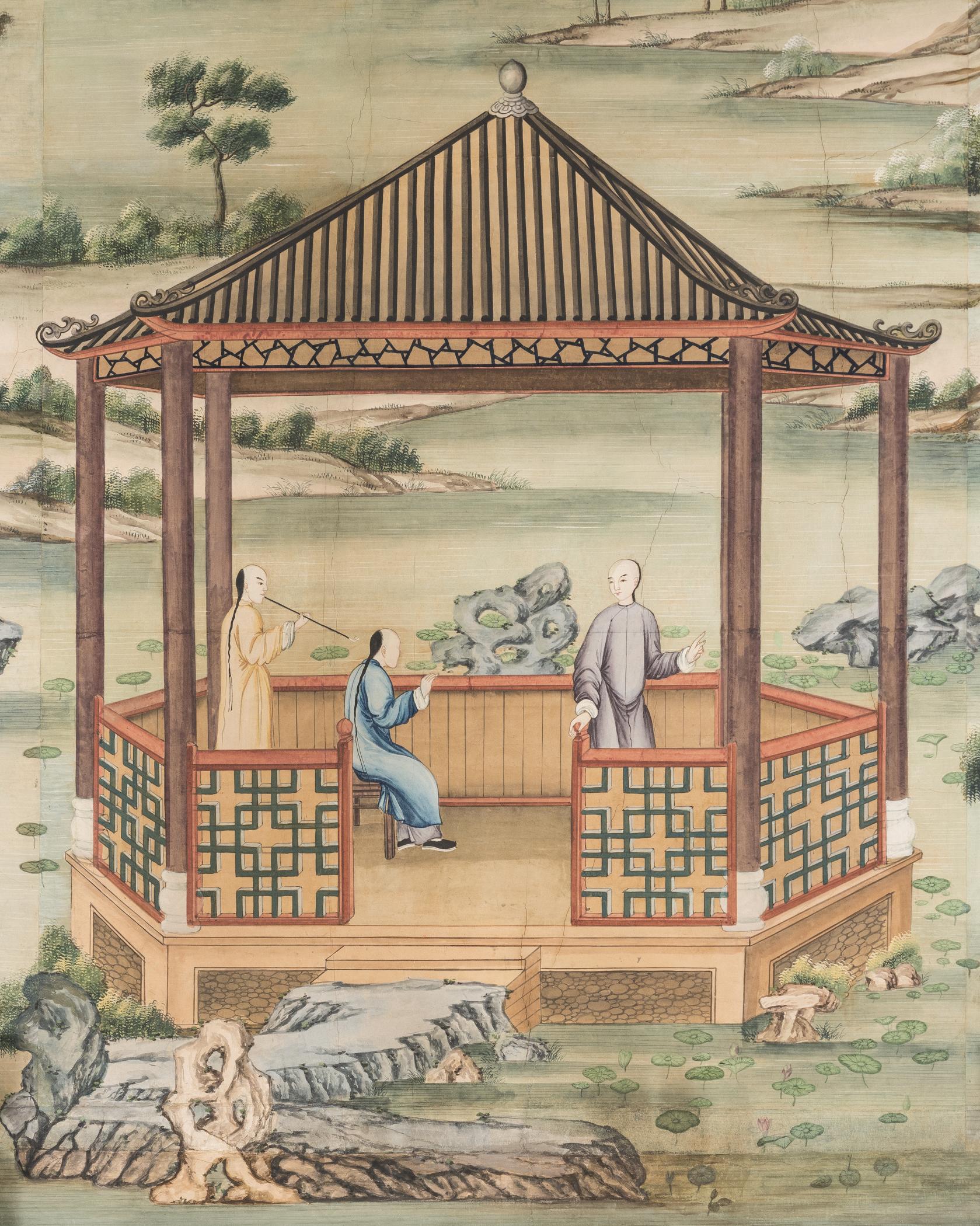 1969.1084 Wall covering, detail 25, Chinese Parlor