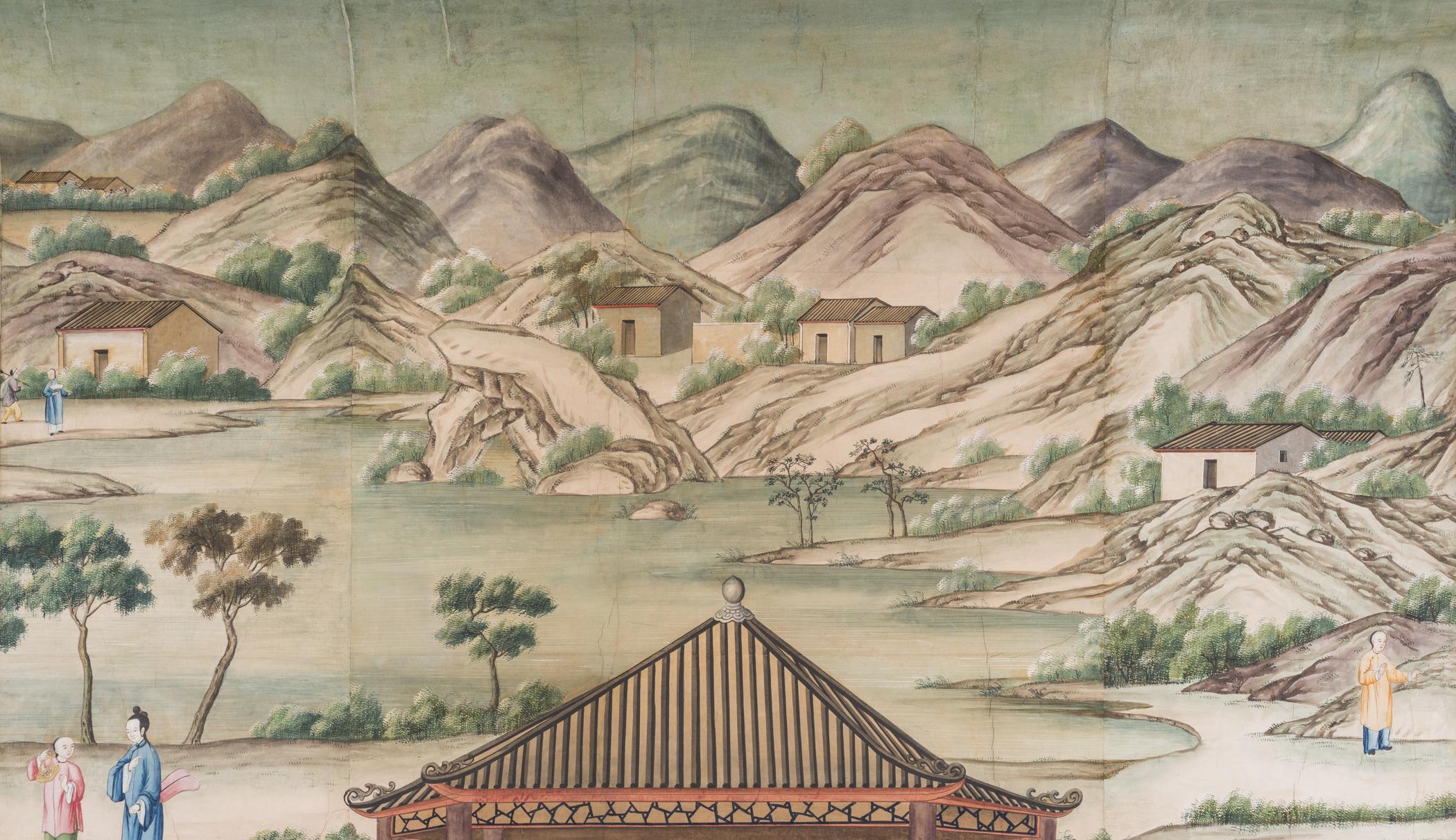 1969.1084 Wall covering, detail 26, Chinese Parlor