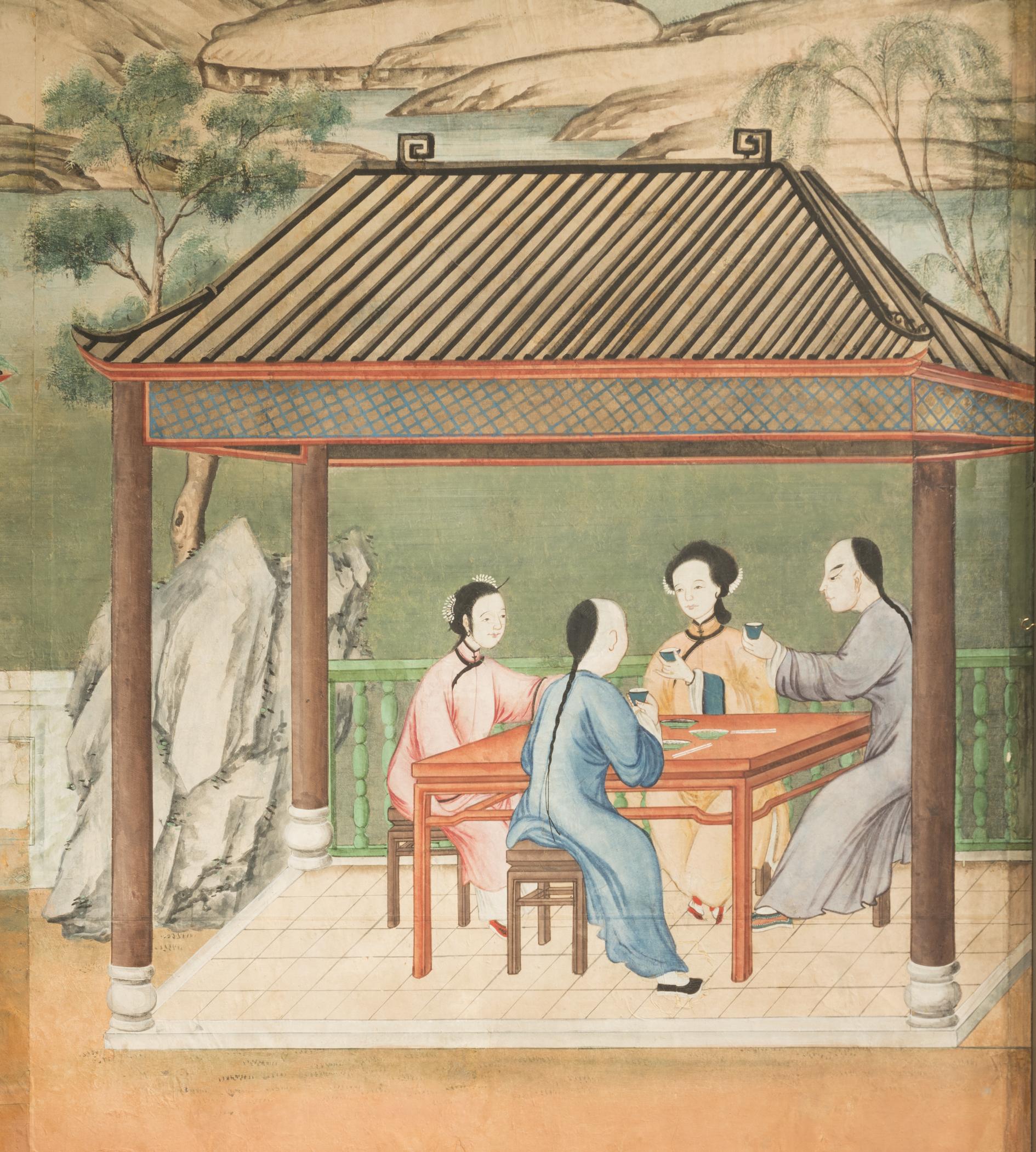 1969.1084 Wall covering, detail 28, Chinese Parlor