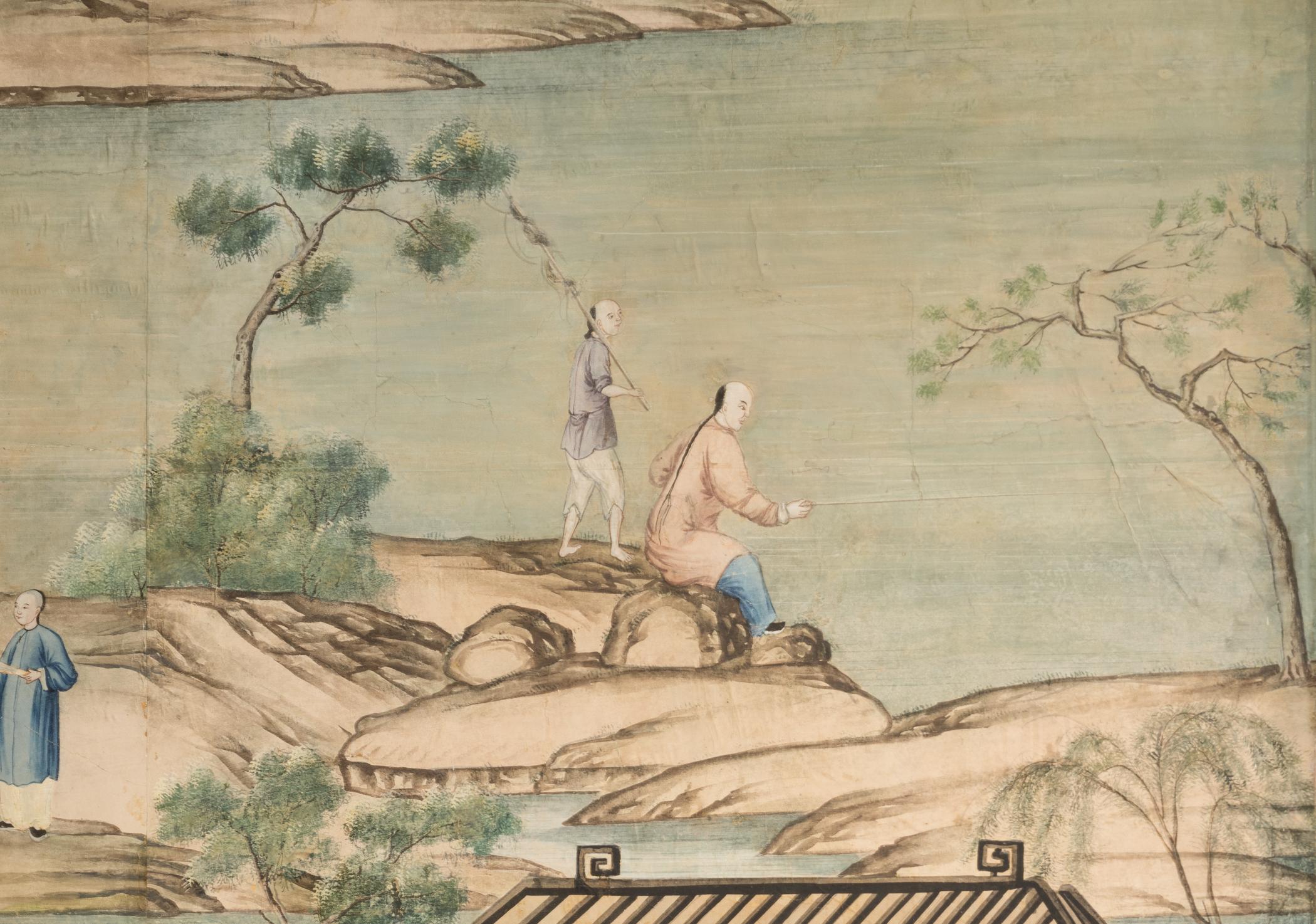 1969.1084 Wall covering, detail 29, Chinese Parlor