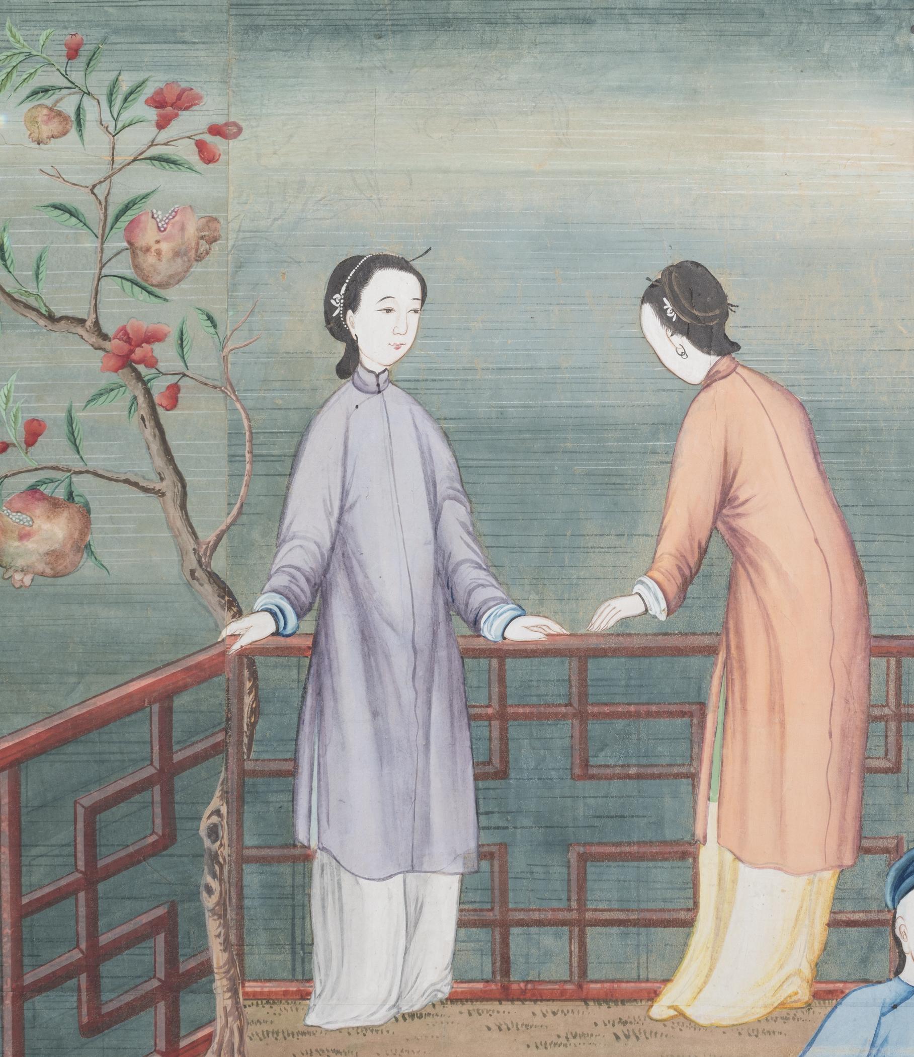 1969.1084 Wall covering, detail 32, Chinese Parlor