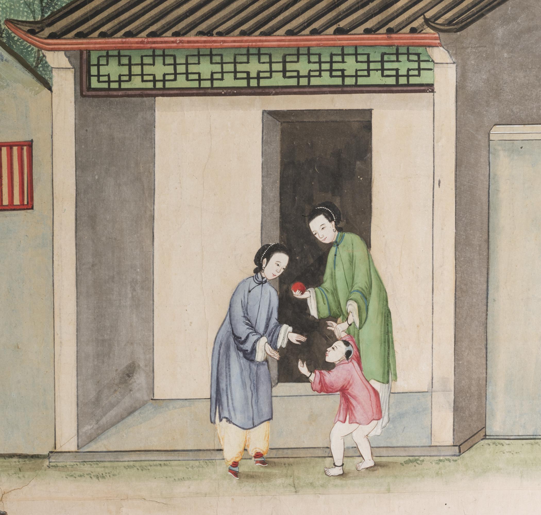 1969.1084 Wall covering, detail 33, Chinese Parlor