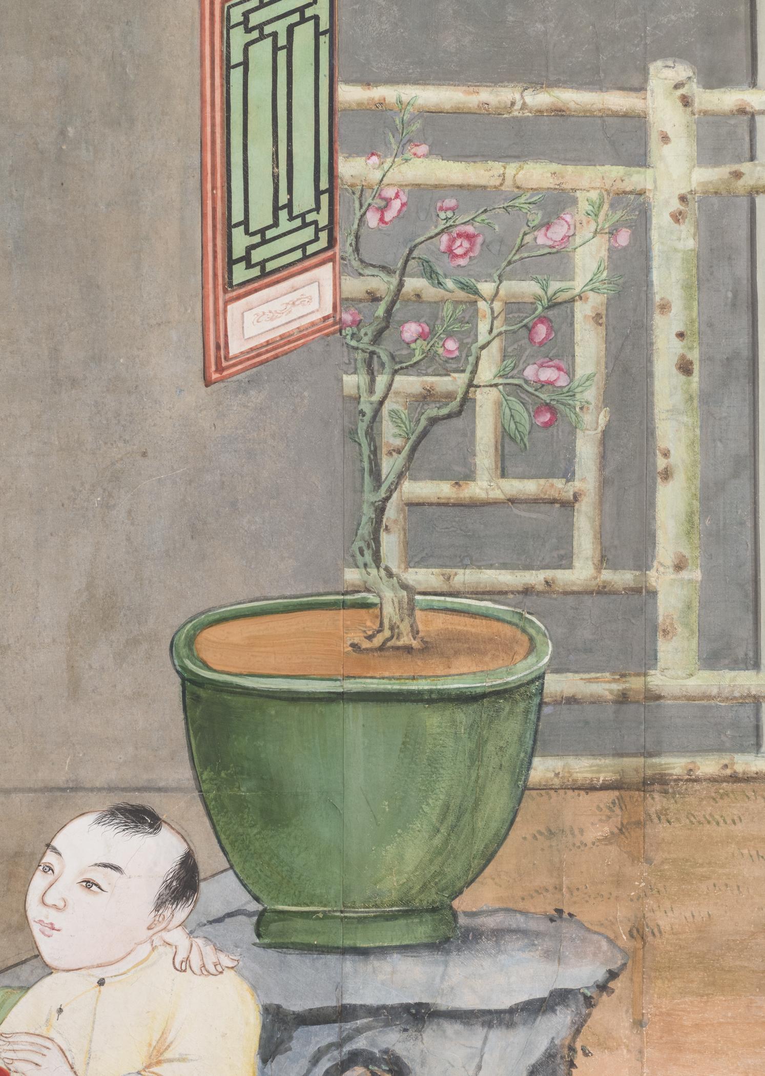 1969.1084 Wall covering, detail 34, Chinese Parlor