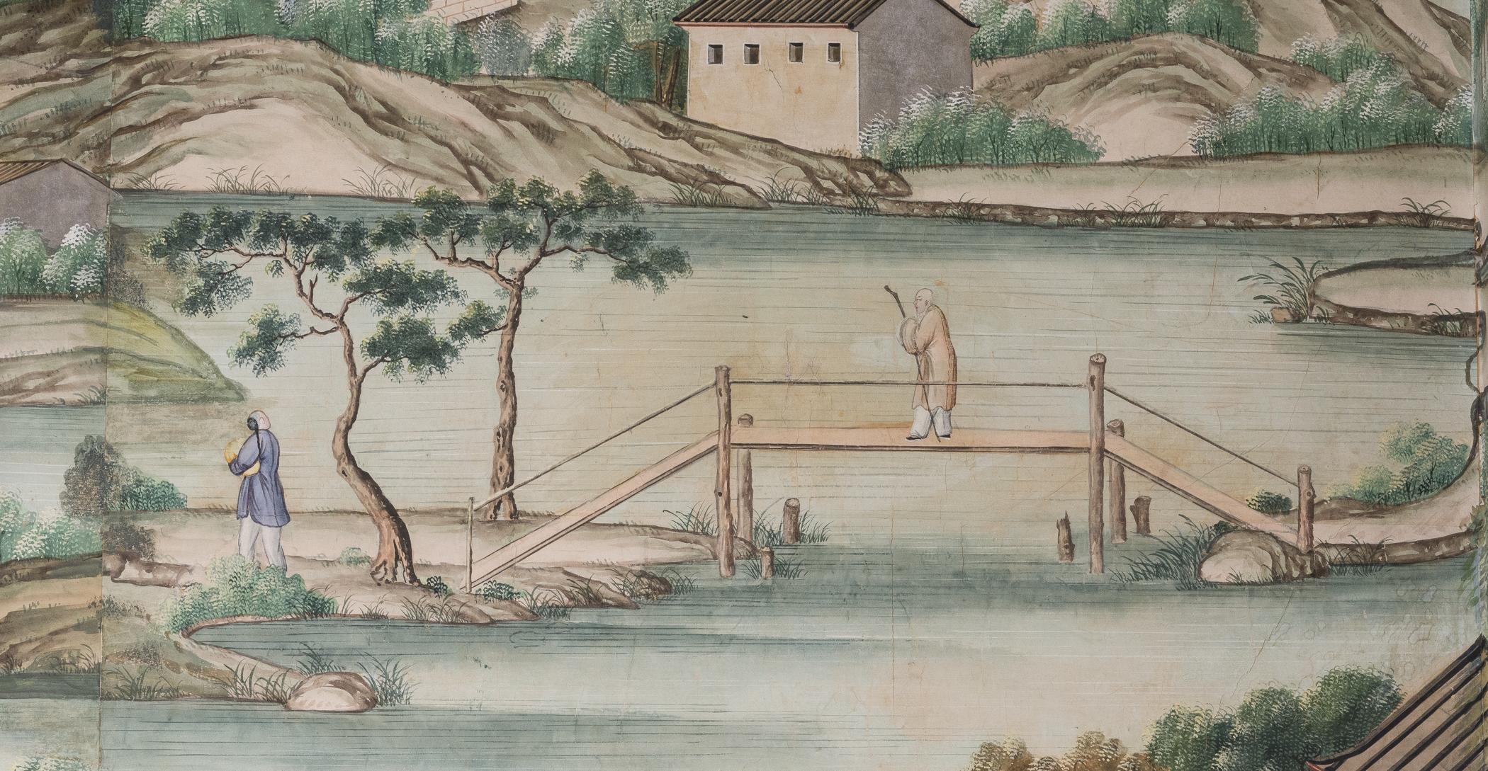 1969.1084 Wall covering, detail 35, Chinese Parlor