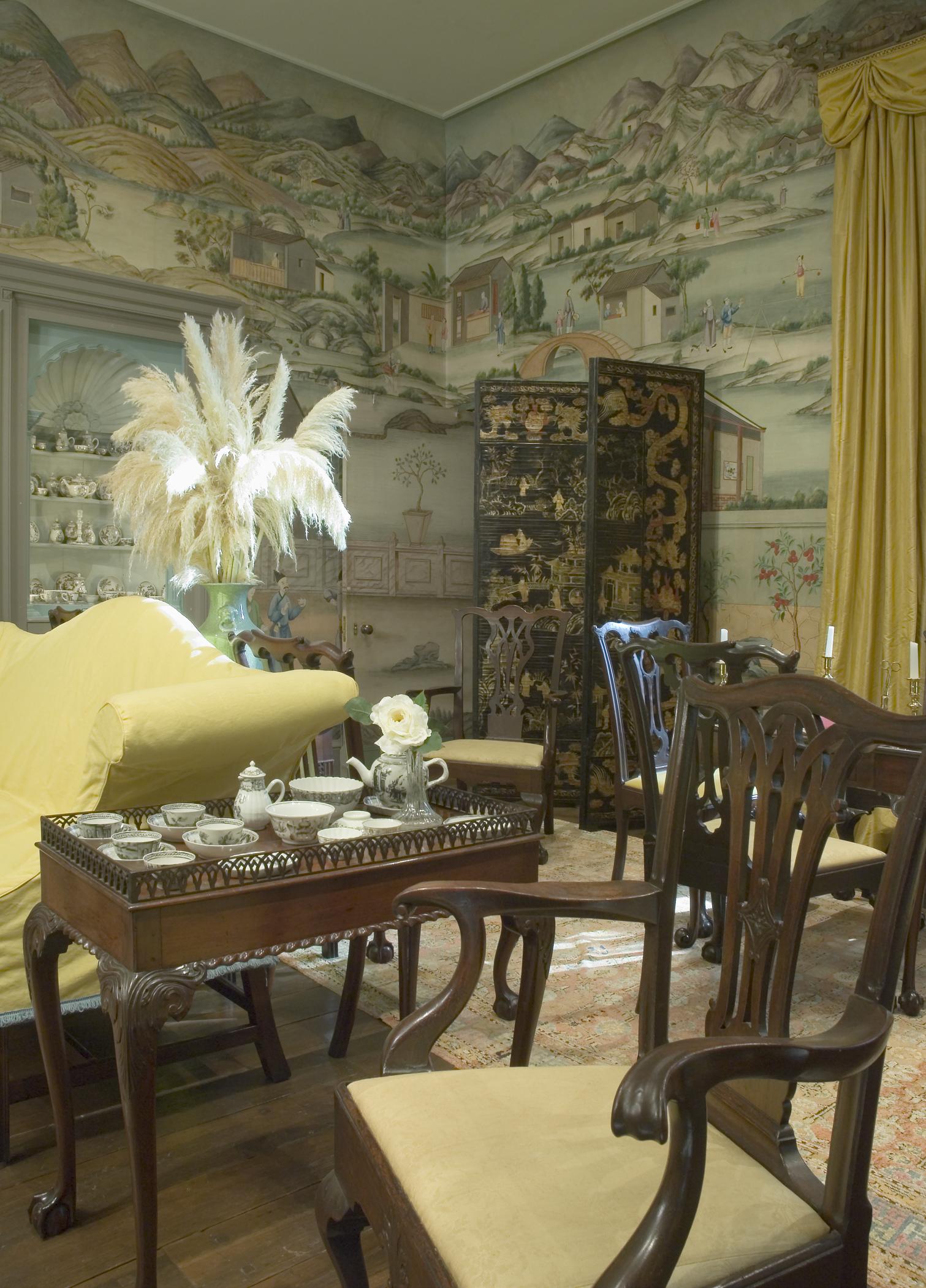 1969.1084 Wall covering, view 7, Chinese Parlor
