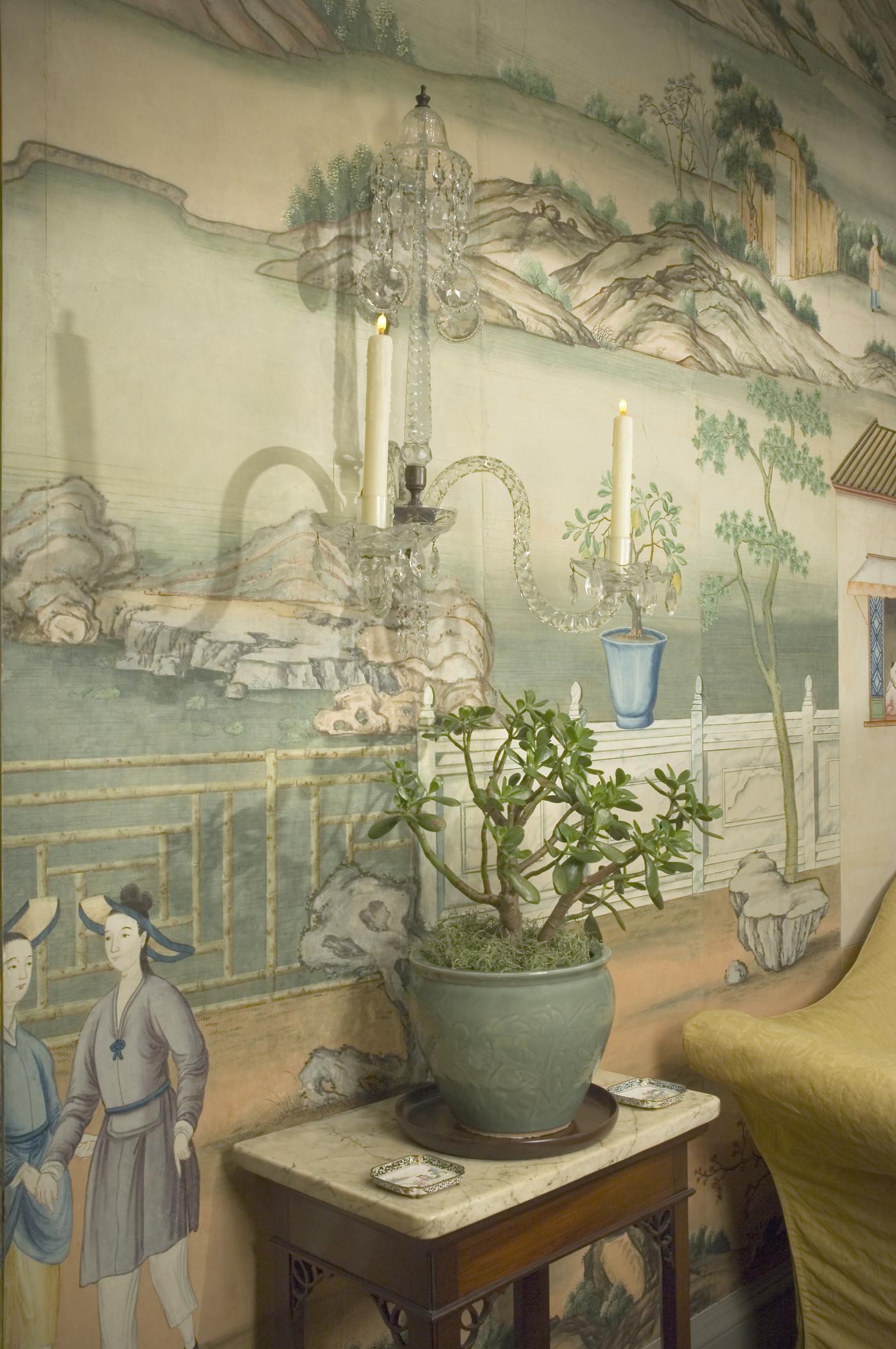 1969.1084 Wall covering, view 8, Chinese Parlor